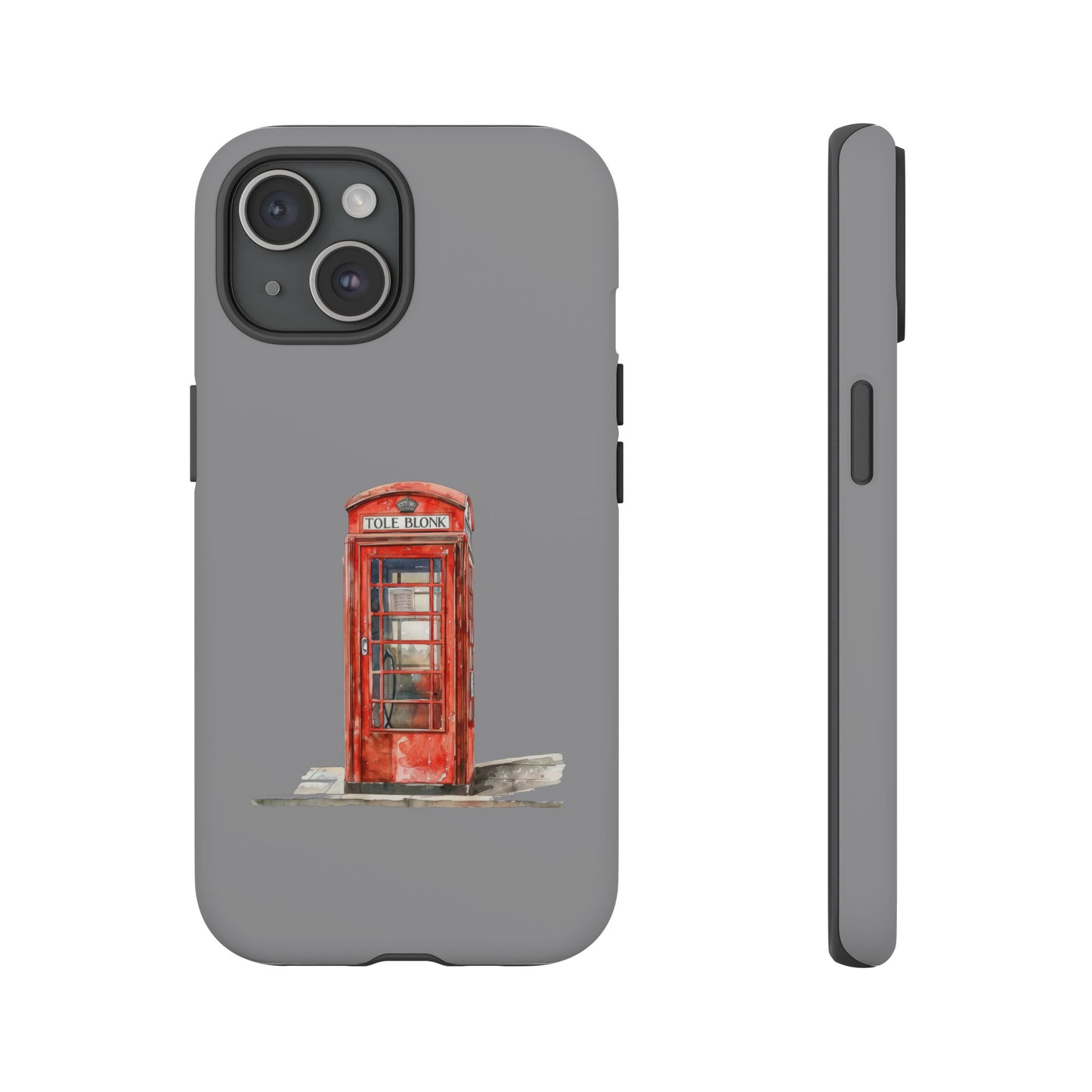Red Phone Booth Phone Case, Vintage Style Case, Tough Cases for Gifts, Quirky Phone Accessories, Travel Lover's Gift