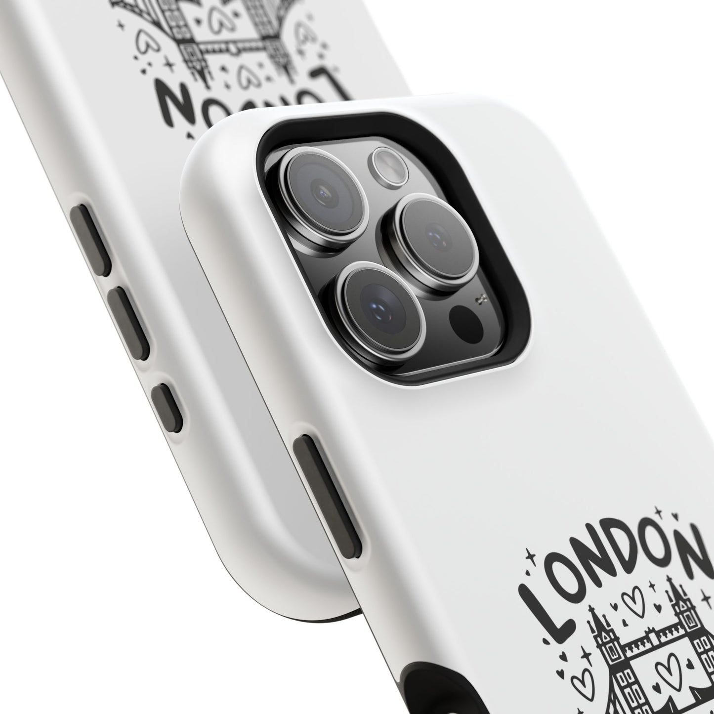 London-Themed Magnetic Phone Case, Cute Phone Cover, Trendy Gift for Travelers, City Lovers, Unique Accessory for iPhone