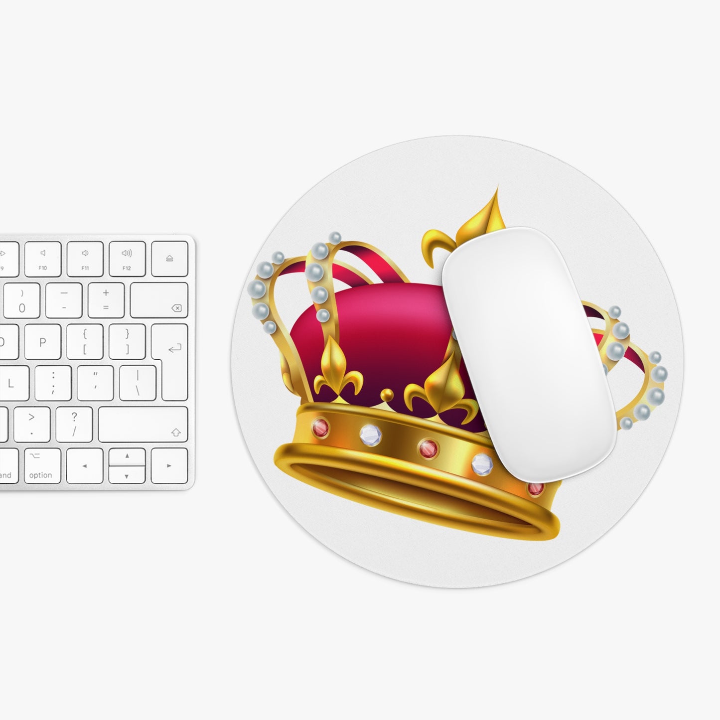 Royal Crown Mouse Pad, Regal Office Decor, Gamer Gift, Desk Accessory, Gift for Her, Crown Mousepad