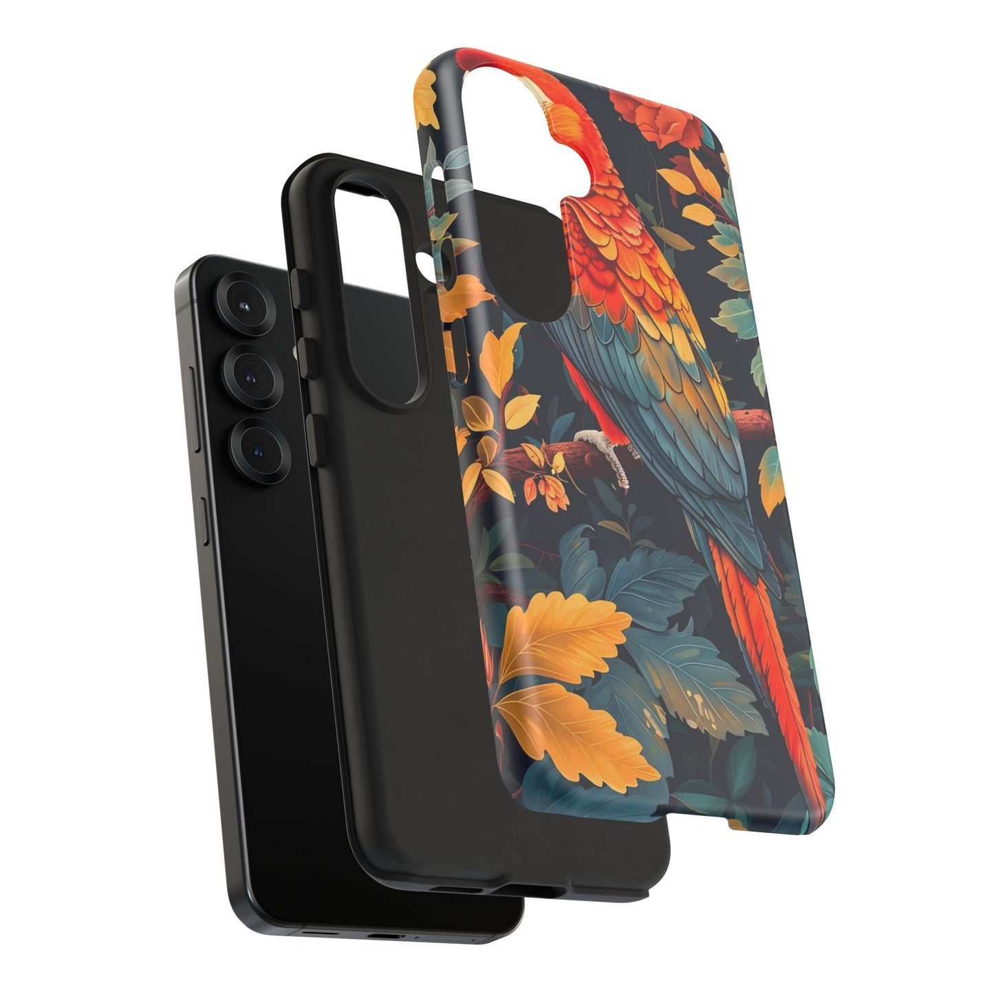 Vibrant Parrot Phone Case - Tough, Stylish, Nature-Inspired, Tropical, Wildlife, Perfect Gift, Summer Vibes