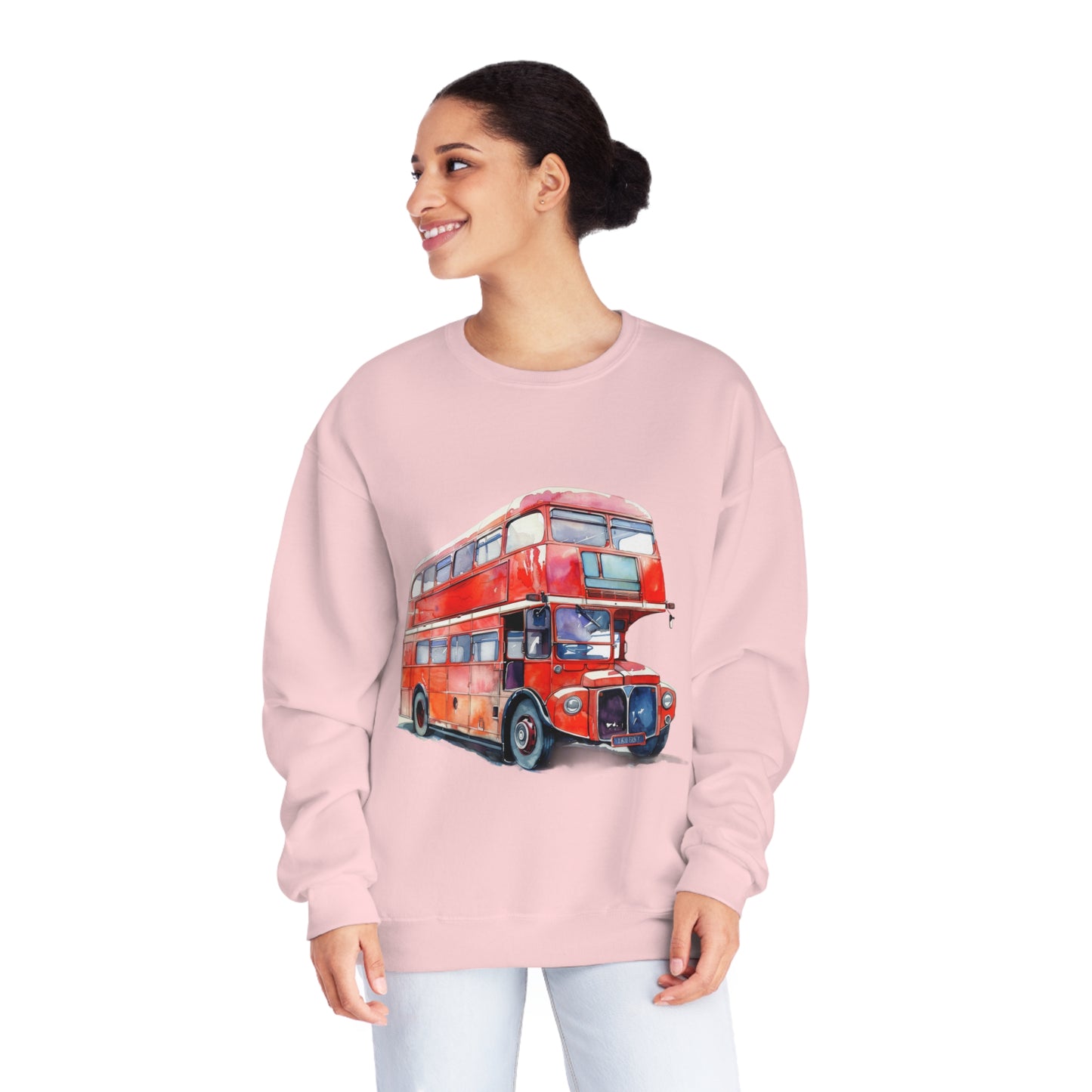 Unisex NuBlend® Crewneck Sweatshirt - Rolling Through History - The British Red Bus