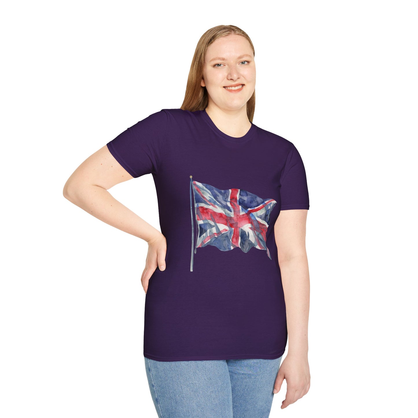 Unisex Softstyle T-Shirt - Waving Proud - The Union Jack Flag