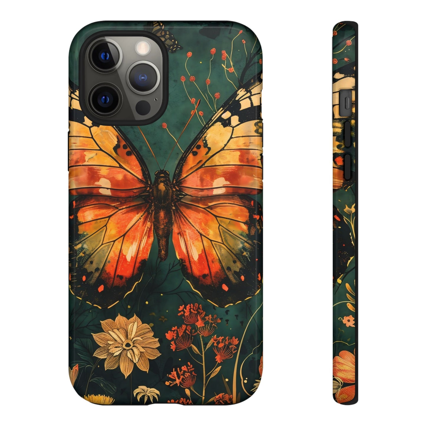 Butterfly Phone Case – Tough Cases for Nature Lovers, Floral Design, Butterfly Art, Unique Gift, Eco-Friendly Protection