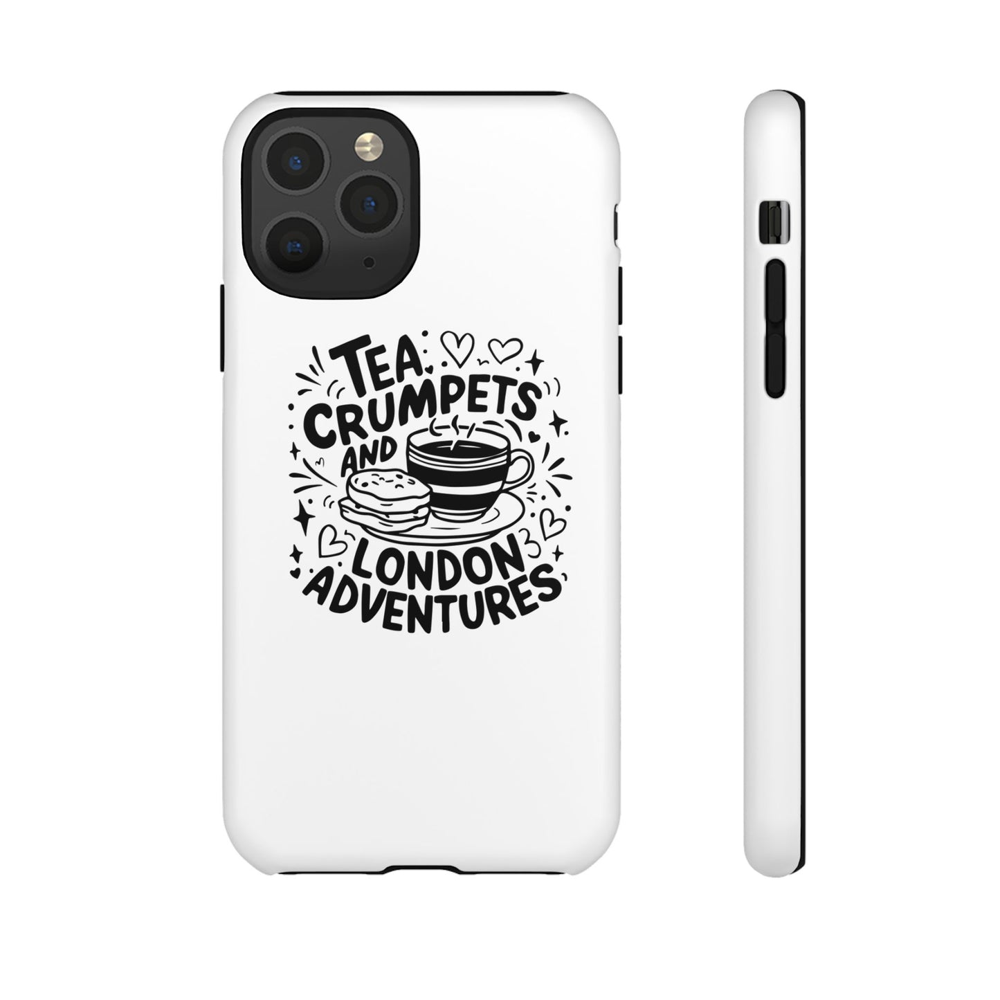 Tea, Crumpets, and London Adventures - Cute Gift for Tea Lovers, London Souvenir, Travel Accessory, Unique Phone Cover