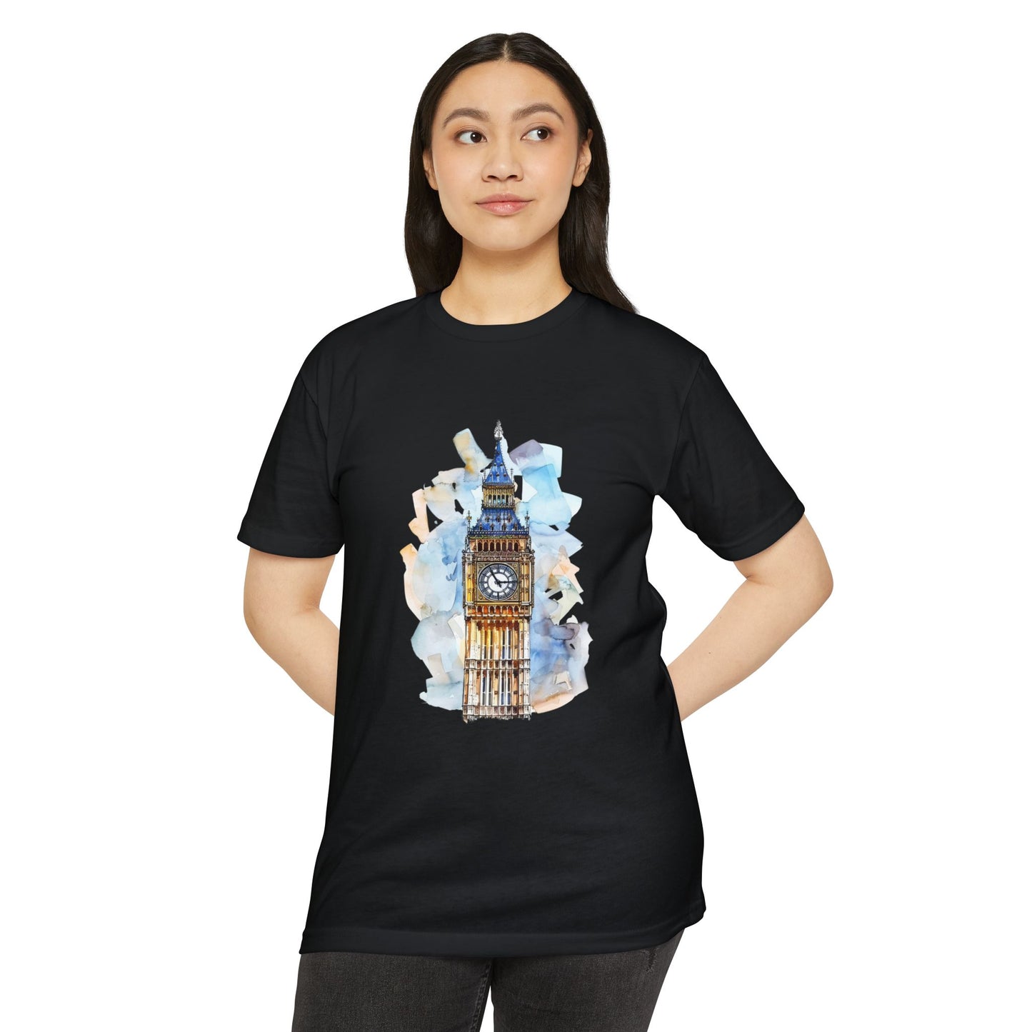 Unisex CVC Jersey T-shirt - Towering Time - Big Ben and British Heritage