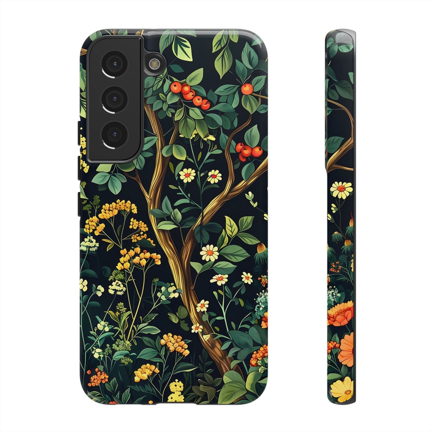 Floral iPhone Case, Nature Inspired Tough Case, Botanical Phone Cover, Eco-Friendly Gift, Unique Floral Design