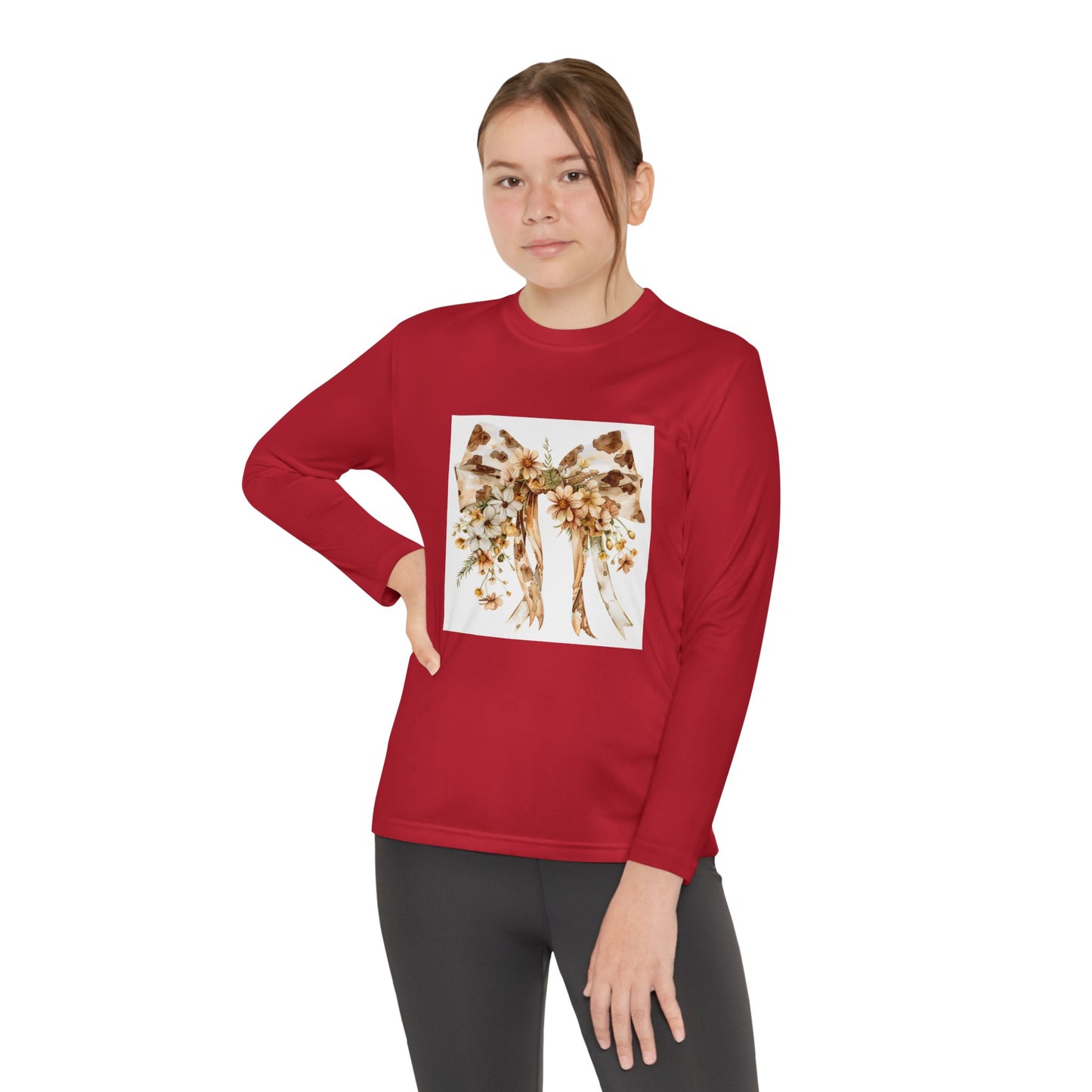 Floral Long Sleeve Youth Tee - Perfect for Spring Celebrations