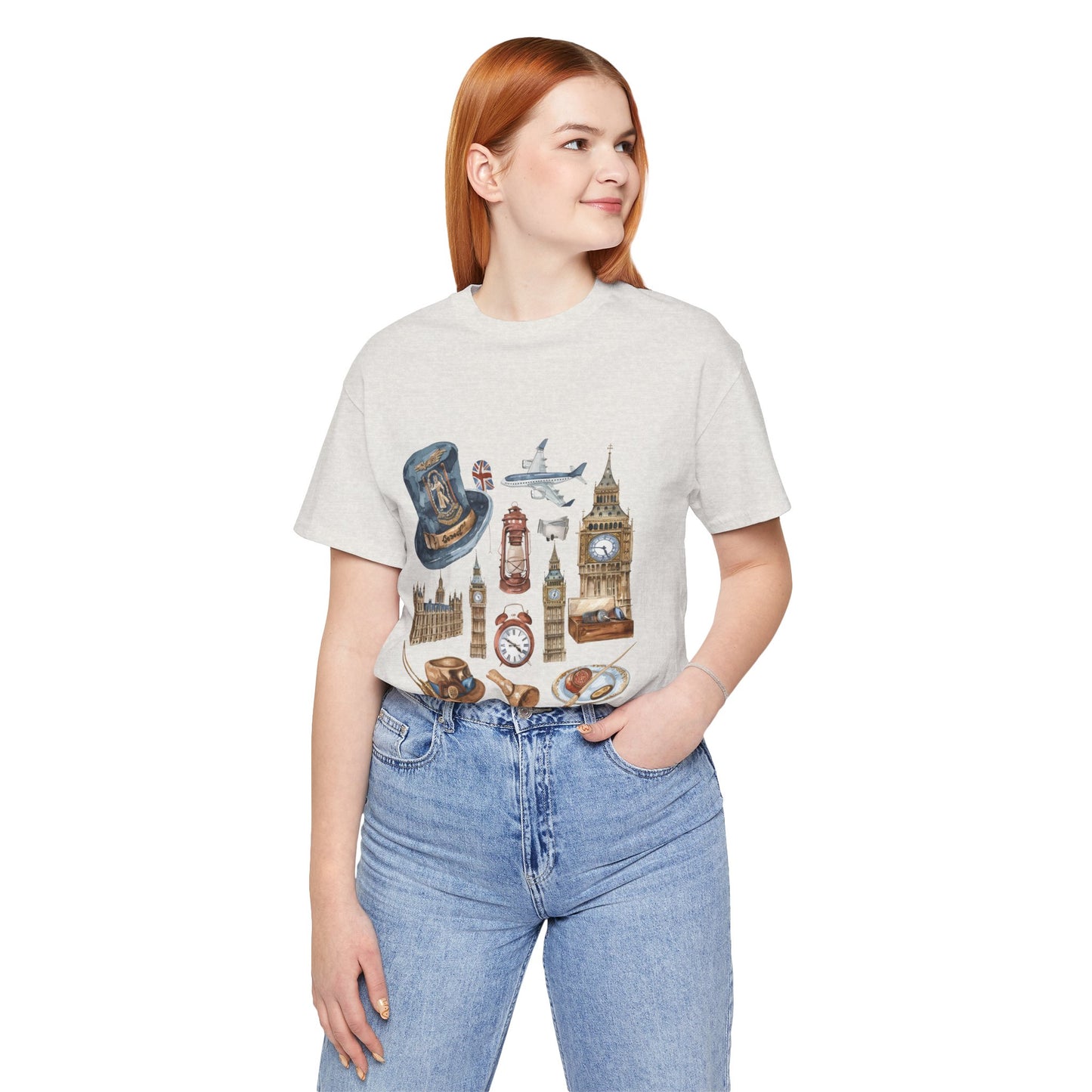 Unisex Jersey Short Sleeve Tee - Nostalgic England: Vintage Symbols & Icons