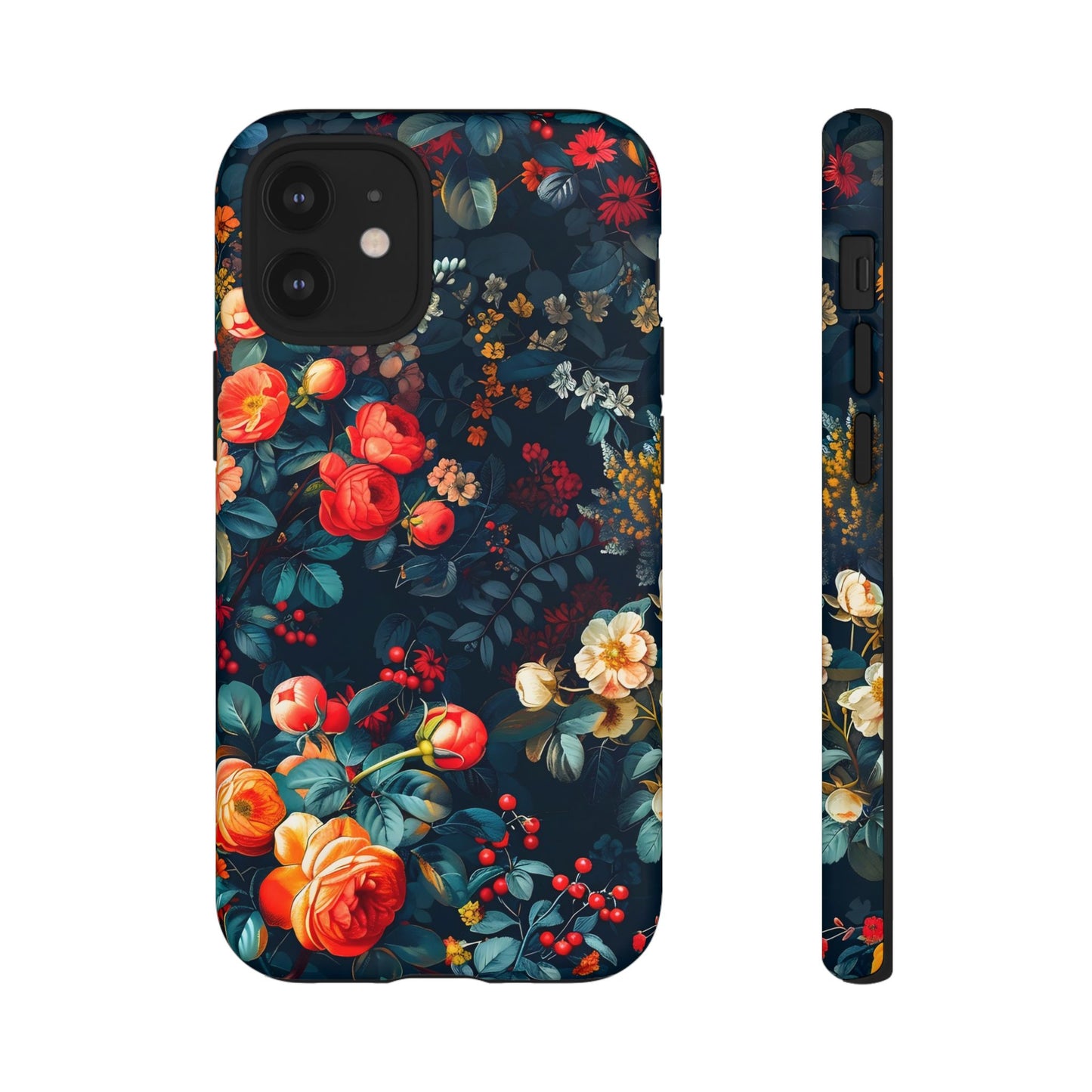 Floral Phone Case - Tough Cases, iPhone Protection, Elegant Floral Design, Gift for Her, Stylish Tech Accessory