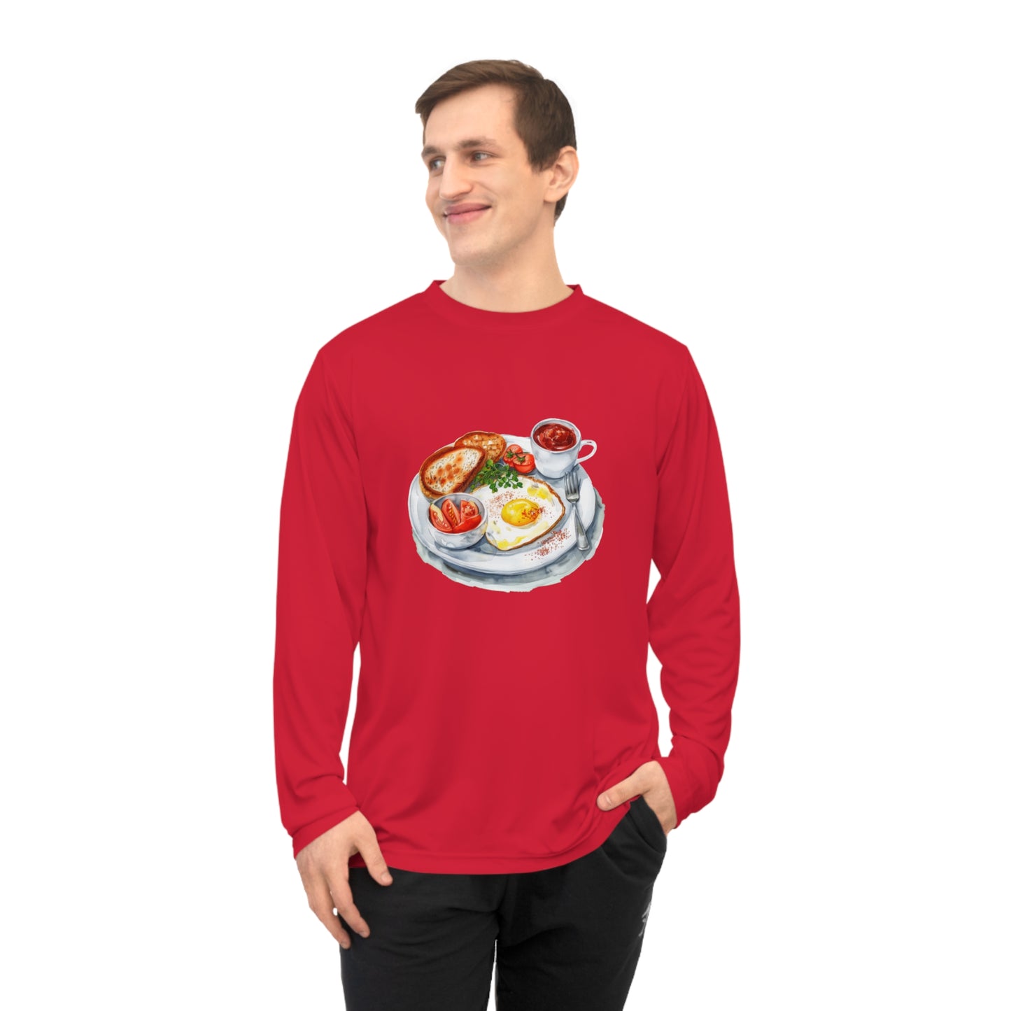 Unisex Performance Long Sleeve Shirt - British Bites - From Pies to Puddings