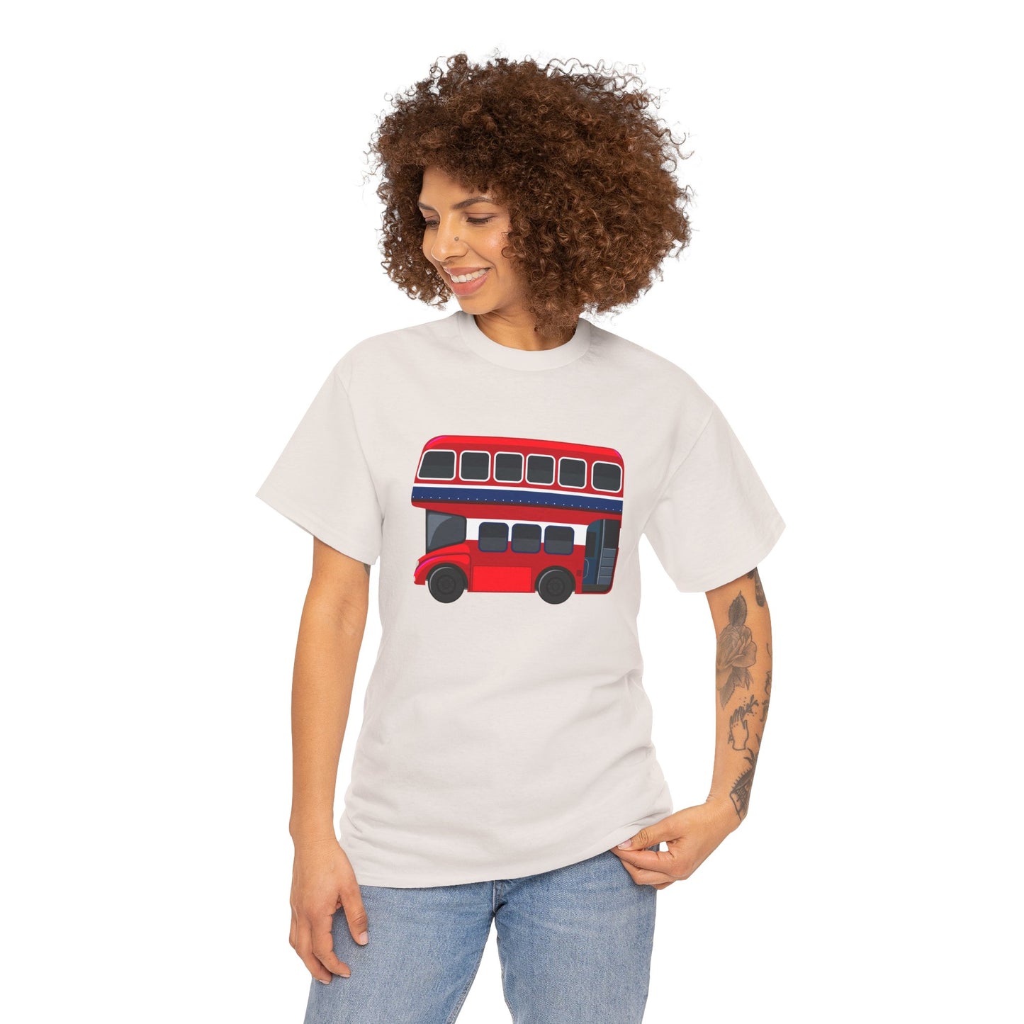 Unisex Heavy Cotton Tee - London Transport English Bus