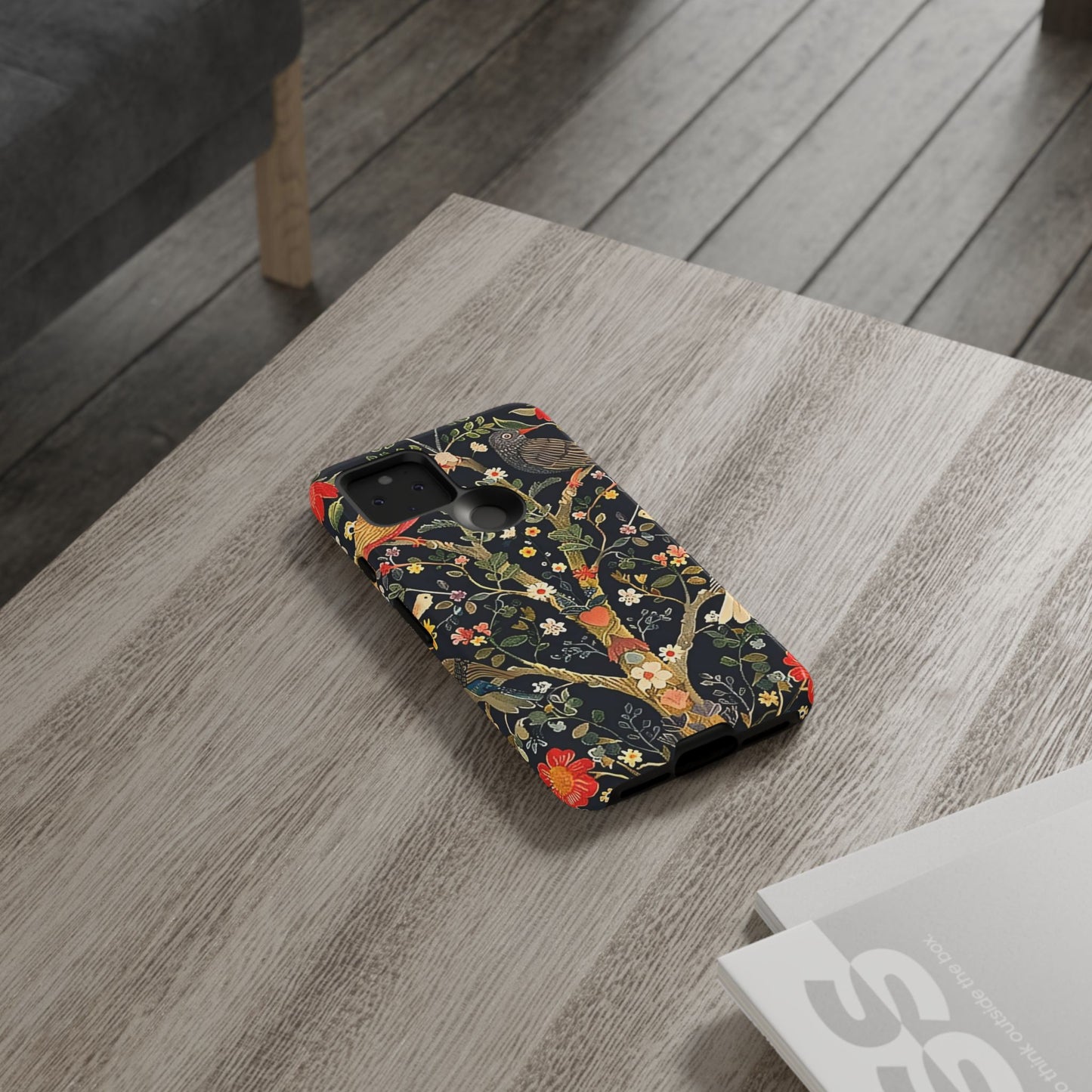 Floral Phone Case with Vibrant Tree Design, Tough Phone Cover, Unique Floral Pattern, Eco-Friendly Phone Accessories, Gift for Nature Lovers