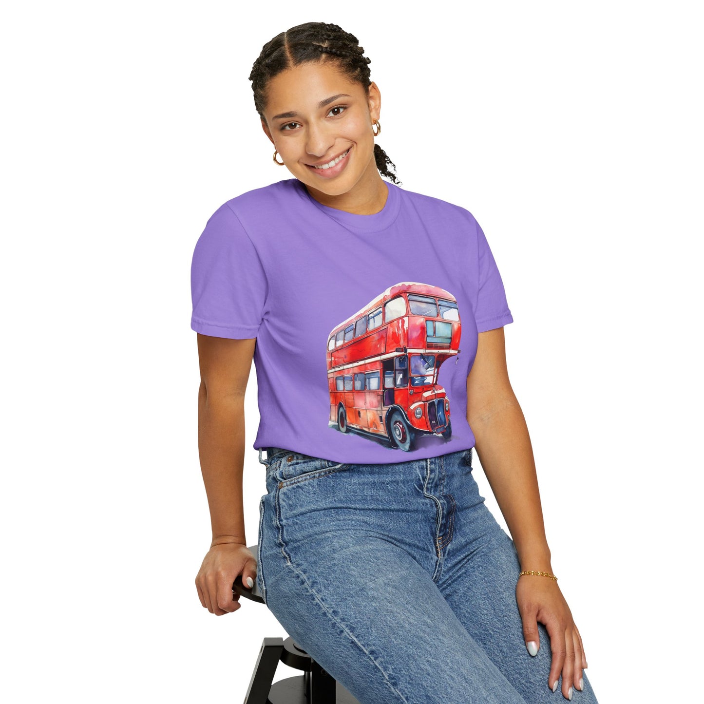 Unisex Garment-Dyed T-shirt - London’s Pride: The Iconic Red Bus