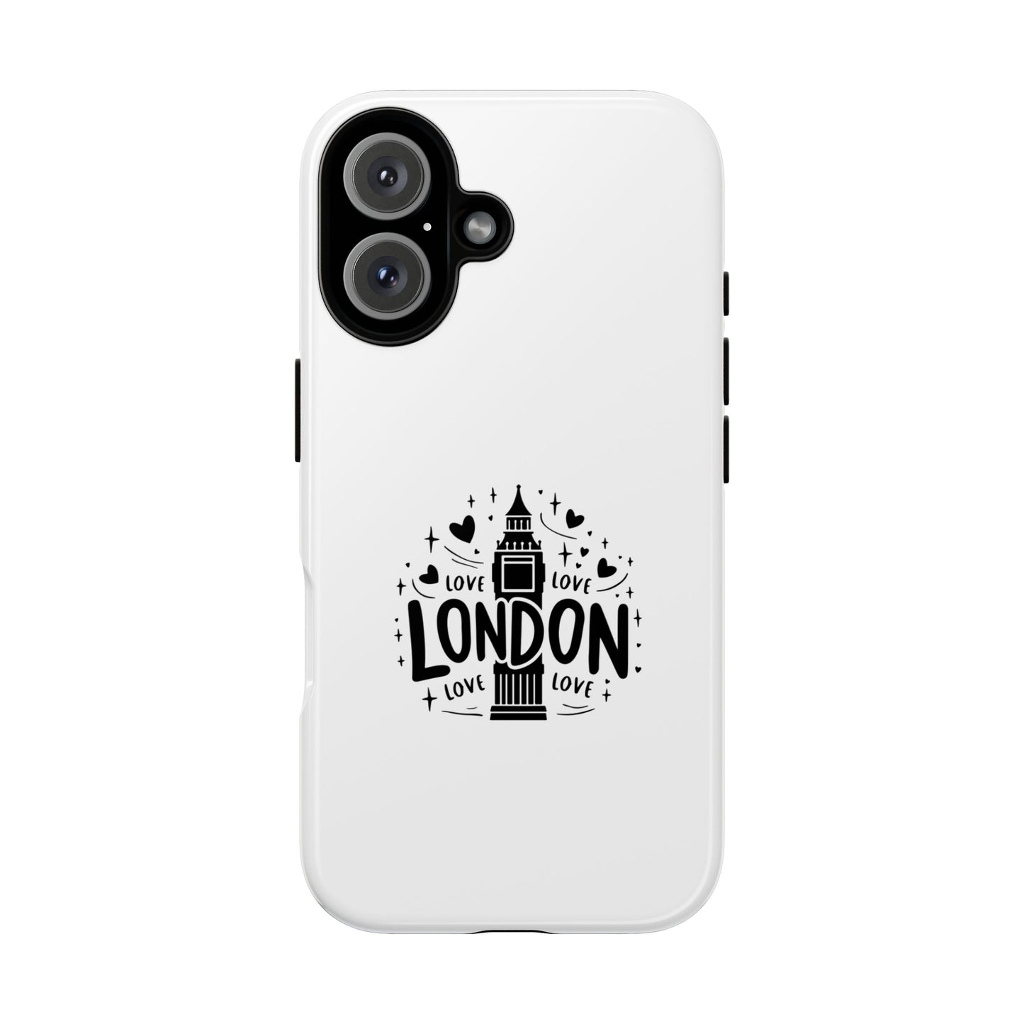 London Love iPhone Case | Tough Cases, London Theme, Gift for Travelers, Unique Phone Accessory, Cute Tech Gifts