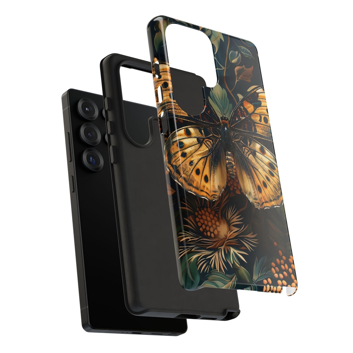 Butterfly Floral Phone Case, Tough Cases, Protective Cover, Unique Gift, Nature Lover, Art Print, Spring Decor