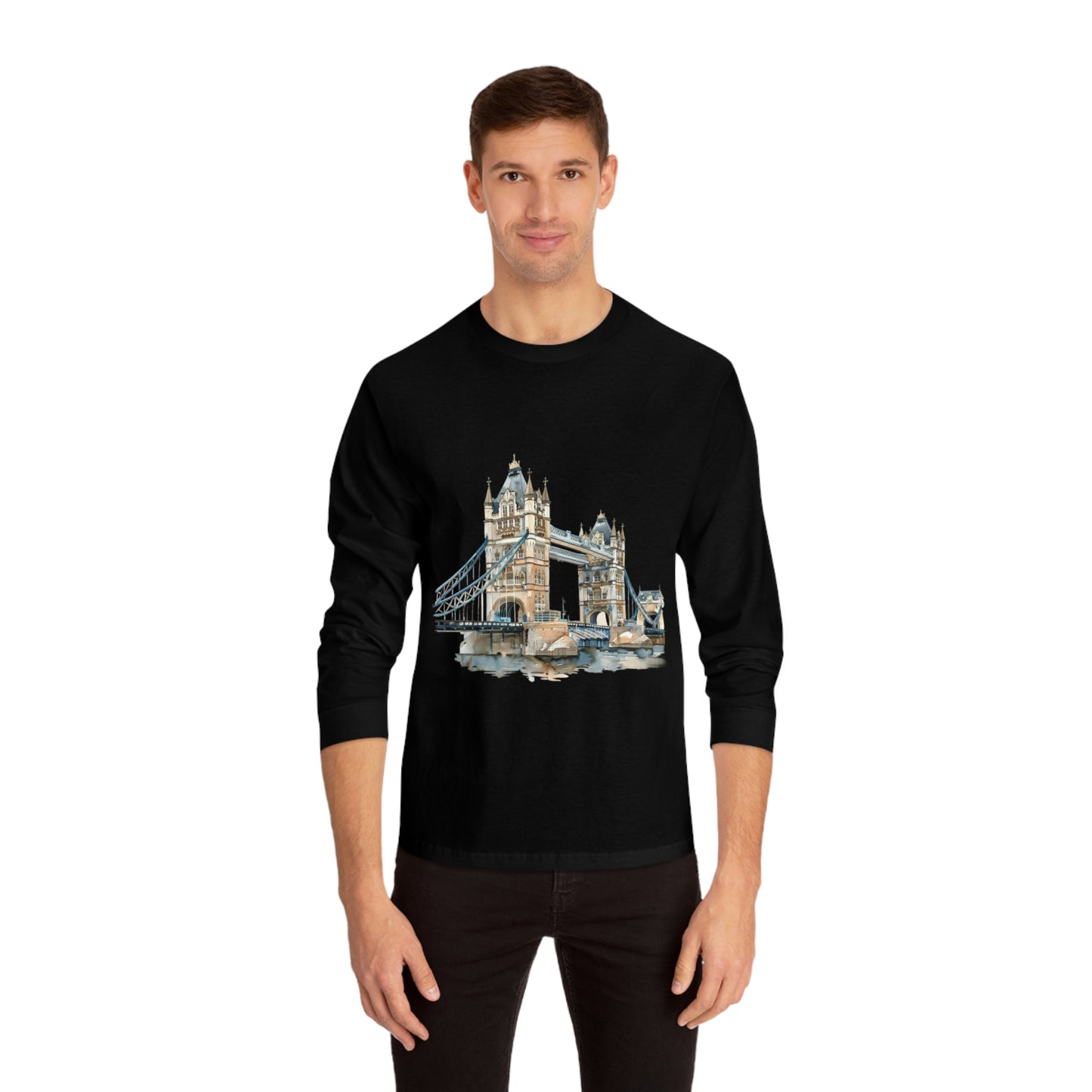 Unisex Classic Long Sleeve T-Shirt - London Bridge - Iconic Landmark and Historical Beauty