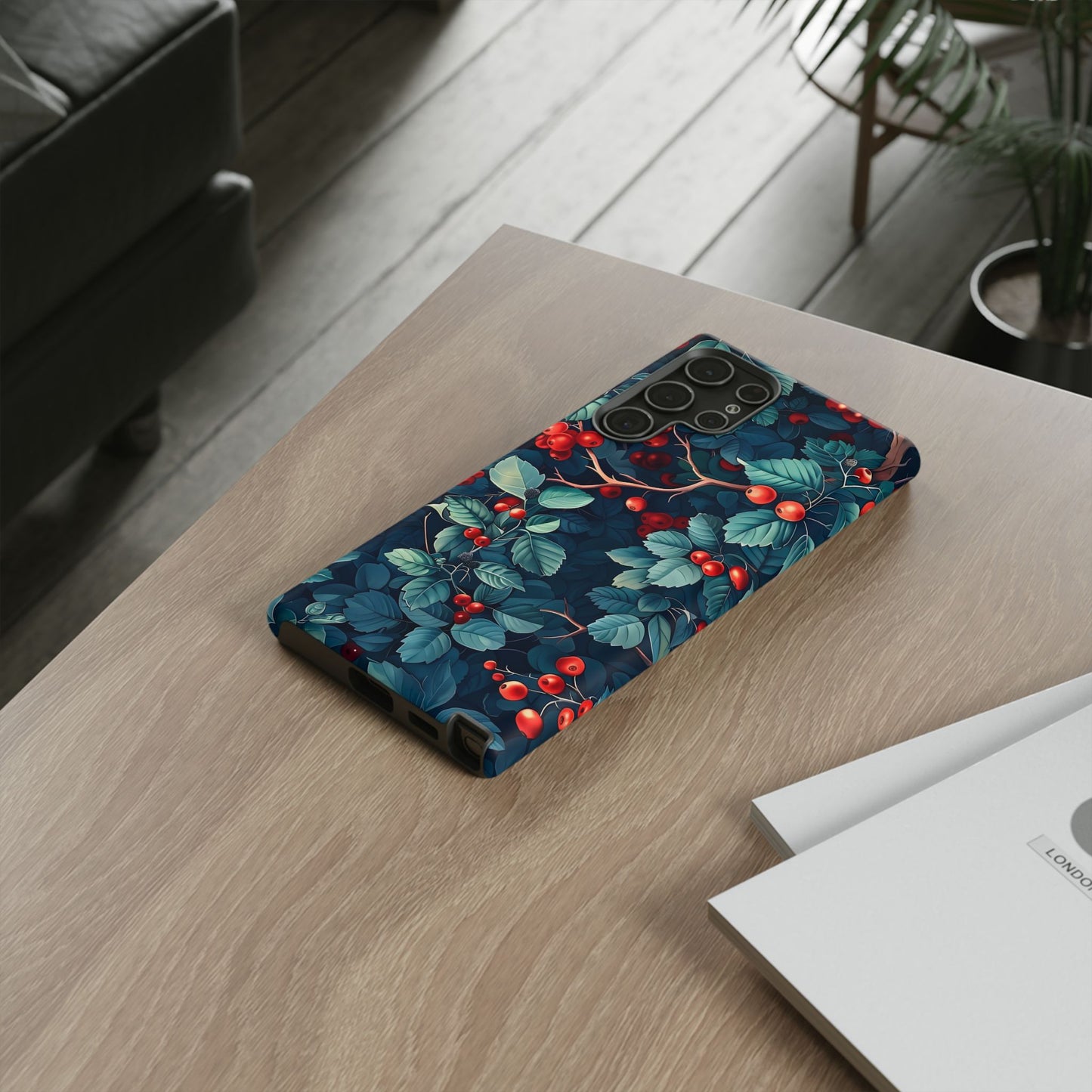 Berry Blossom Phone Case - Nature Lover's Gift, Floral Design, Cute Accessory for Spring, Unique Tech Cover, Perfect for Holidays