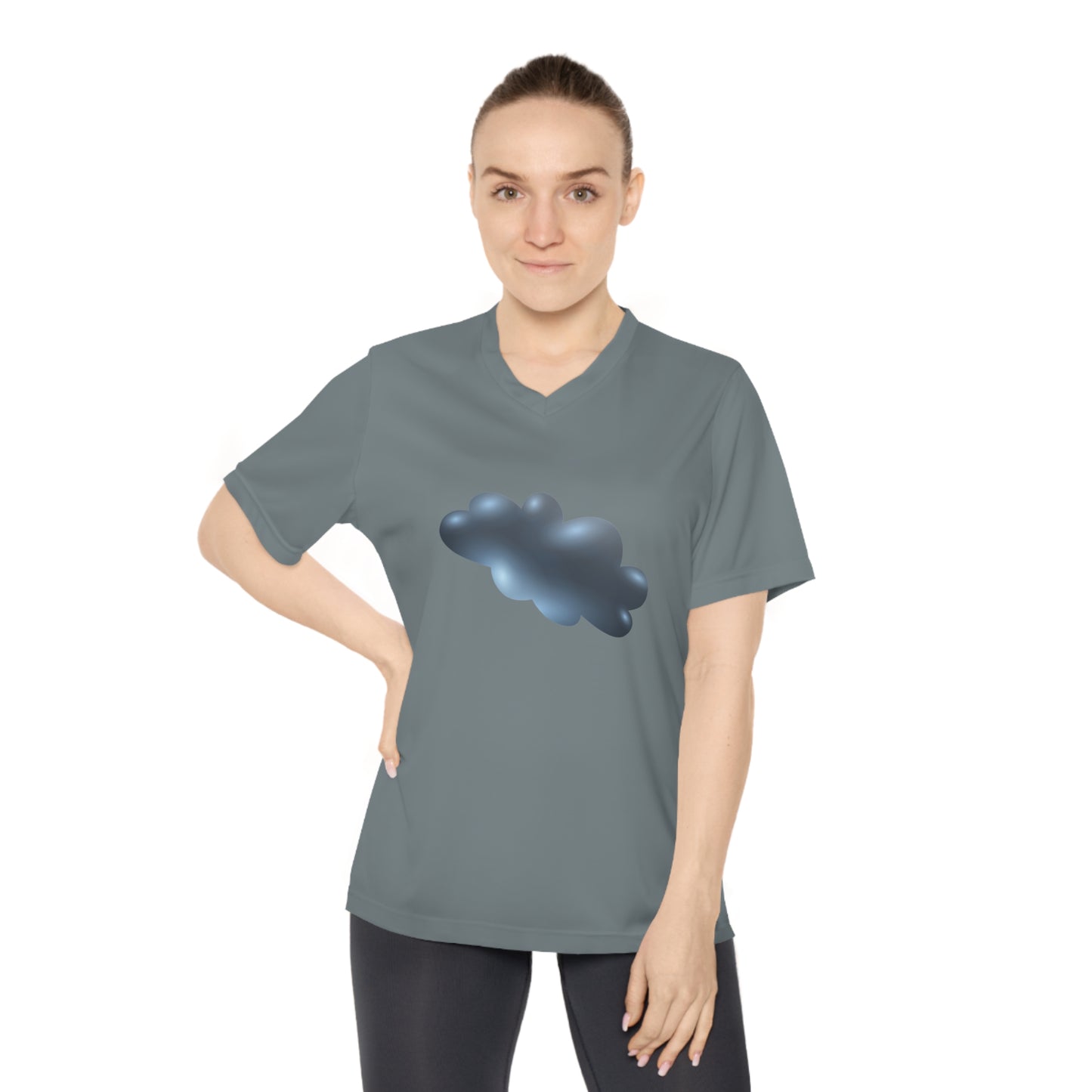 Women's Performance V-Neck T-Shirt - Cloud Design - Serene Cloudscape - Dreamy Cloud Design