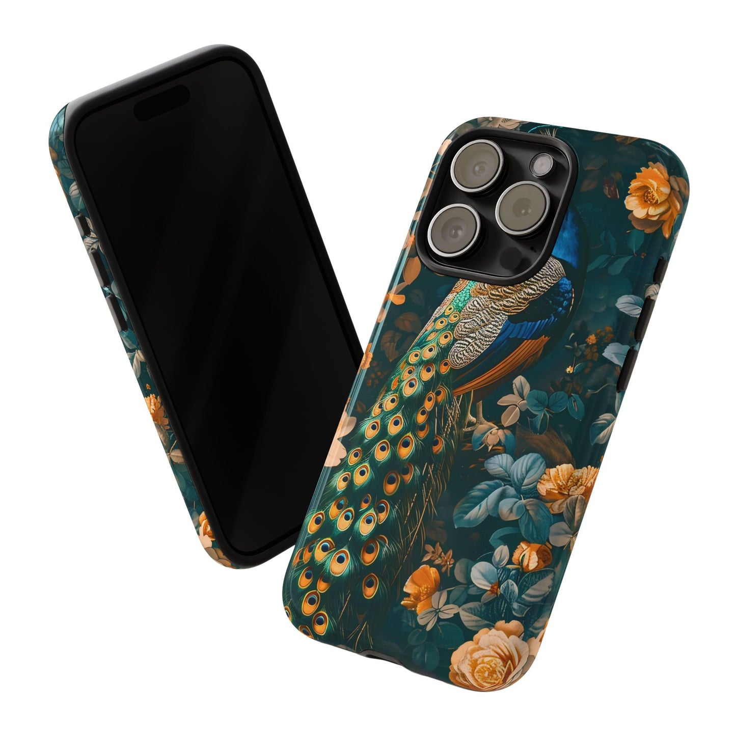 Peacock Phone Case - Elegant Floral Design, Tough Case for Protection, Unique Gift for Nature Lovers, Stylish Accessory, Eco-Friendly