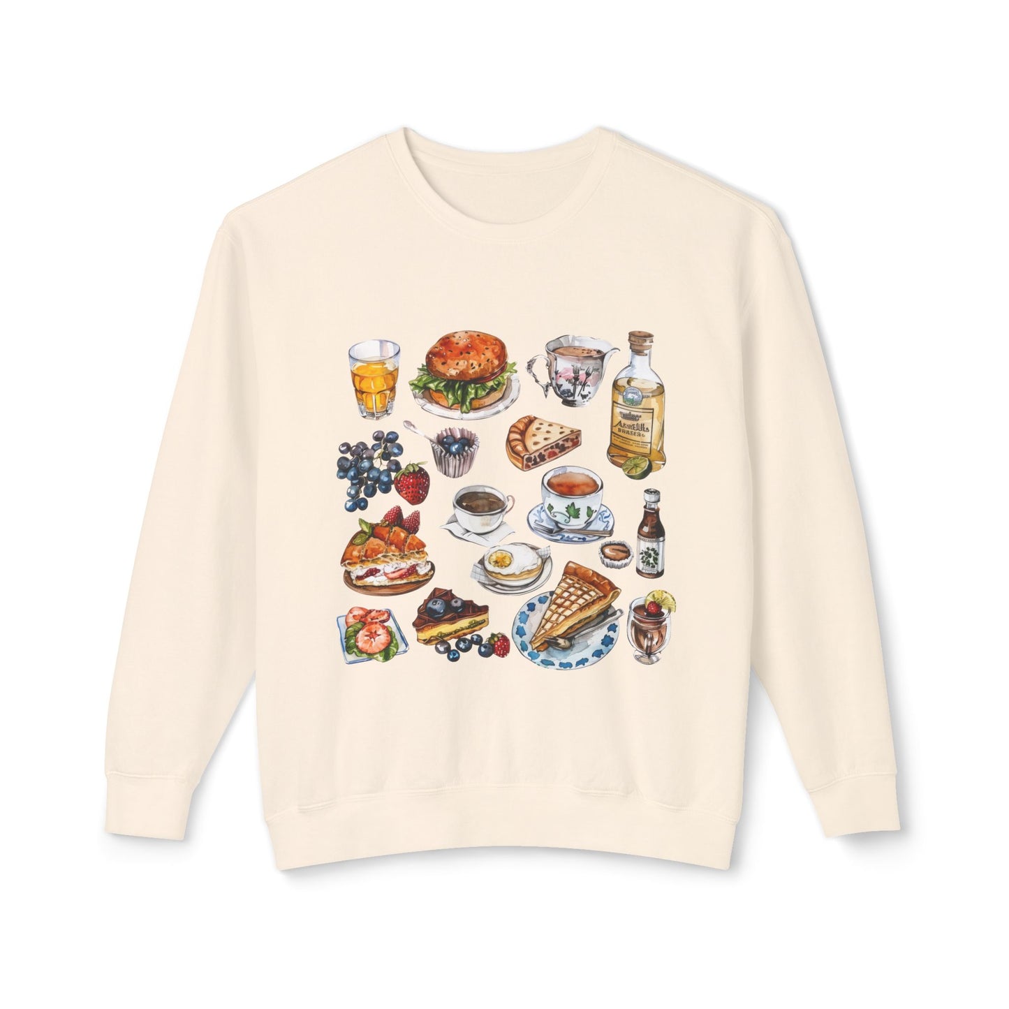 Unisex Lightweight Crewneck Sweatshirt - Vintage England Icons