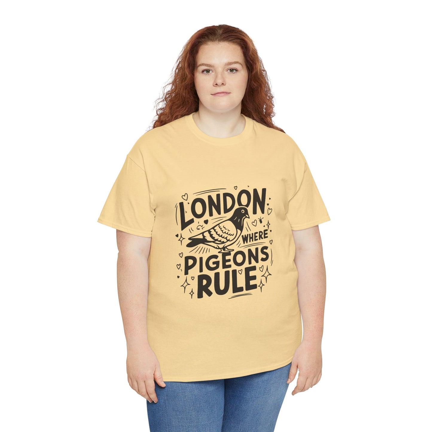 Unisex Heavy Cotton Tee - London Where Pigeons Rule