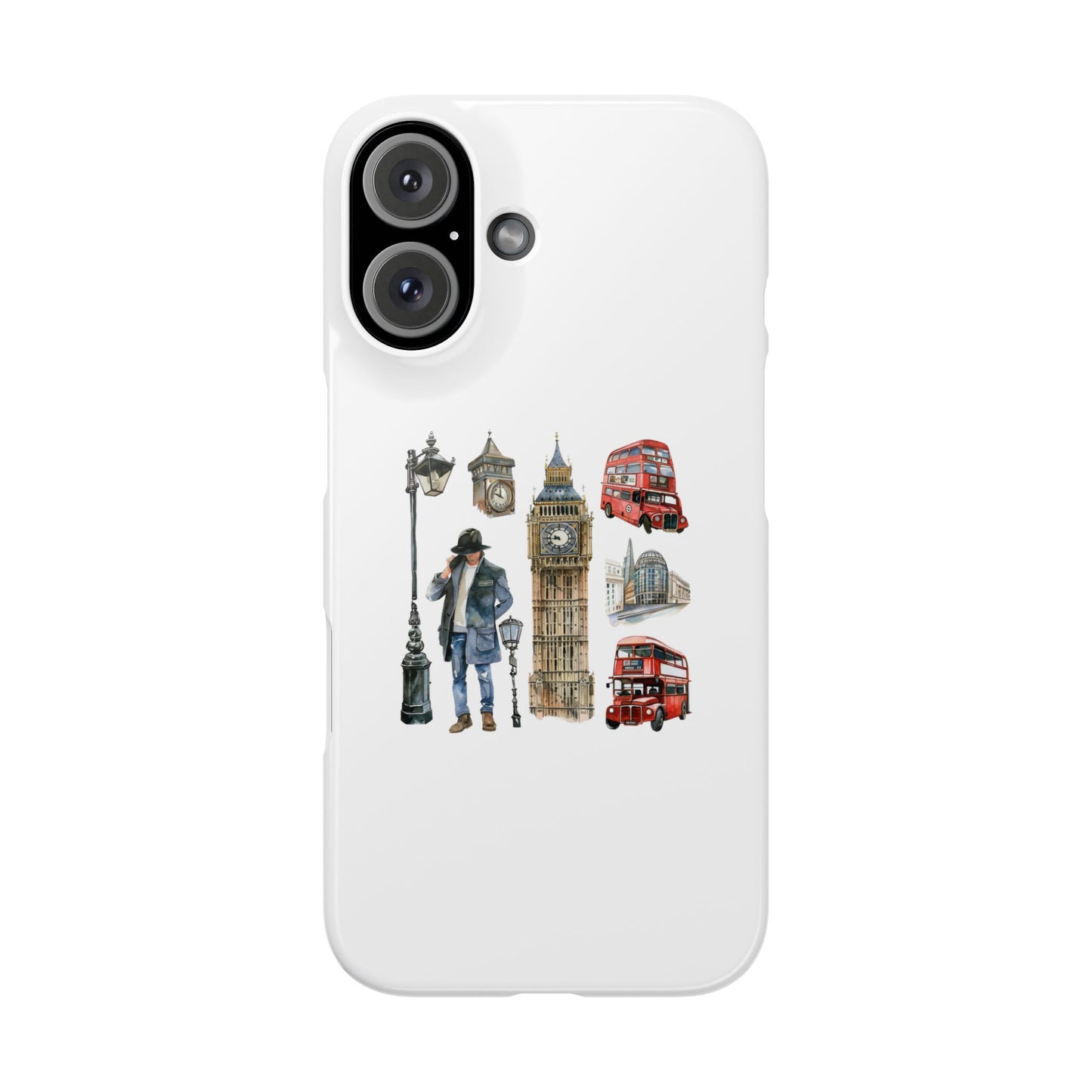 London-Themed Slim Phone Cases, Stylish Tech Accessories, Gifts for Travelers, Unique Mobile Covers, Trendy Phone Protection