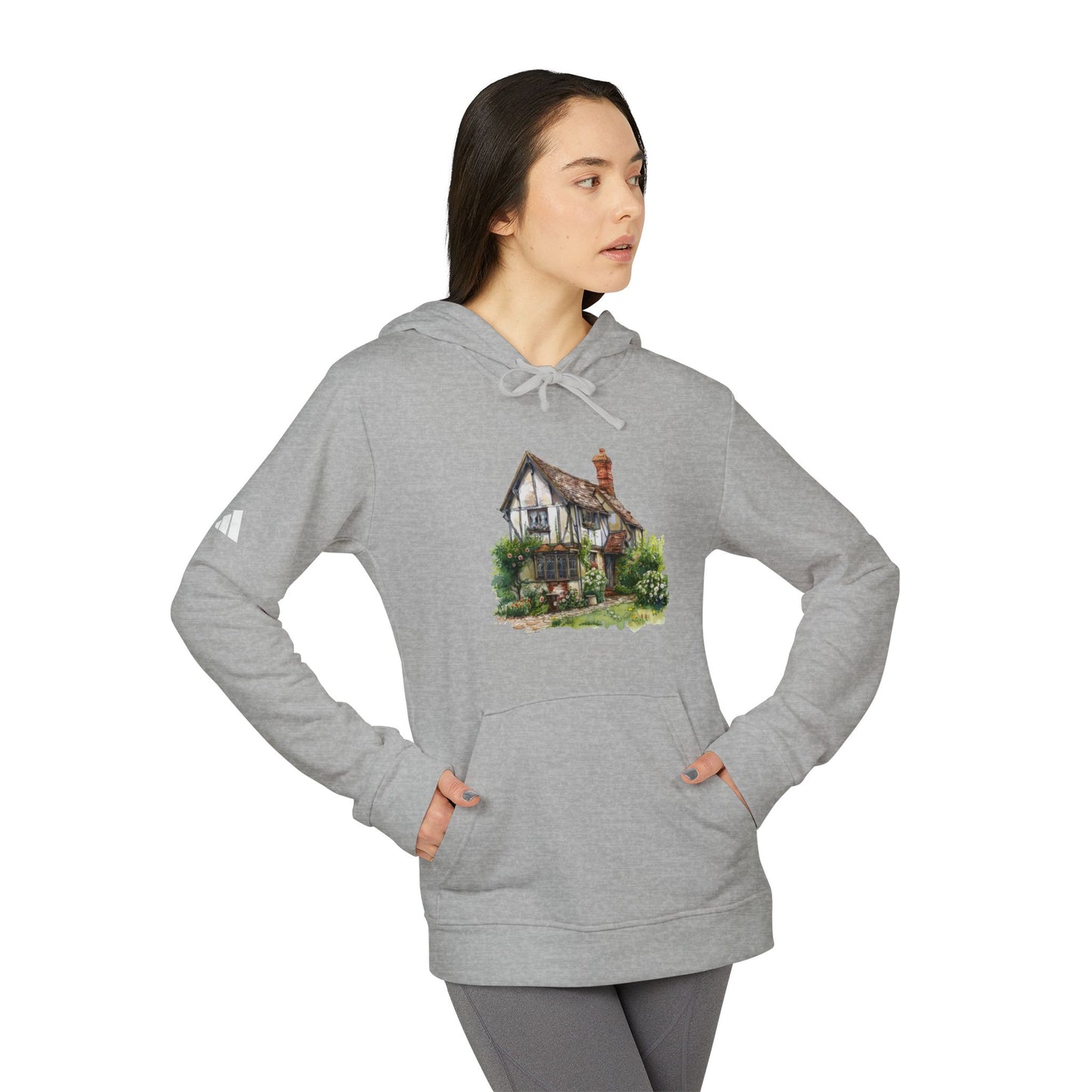 adidas Unisex Fleece Hoodie - A British Village Dream