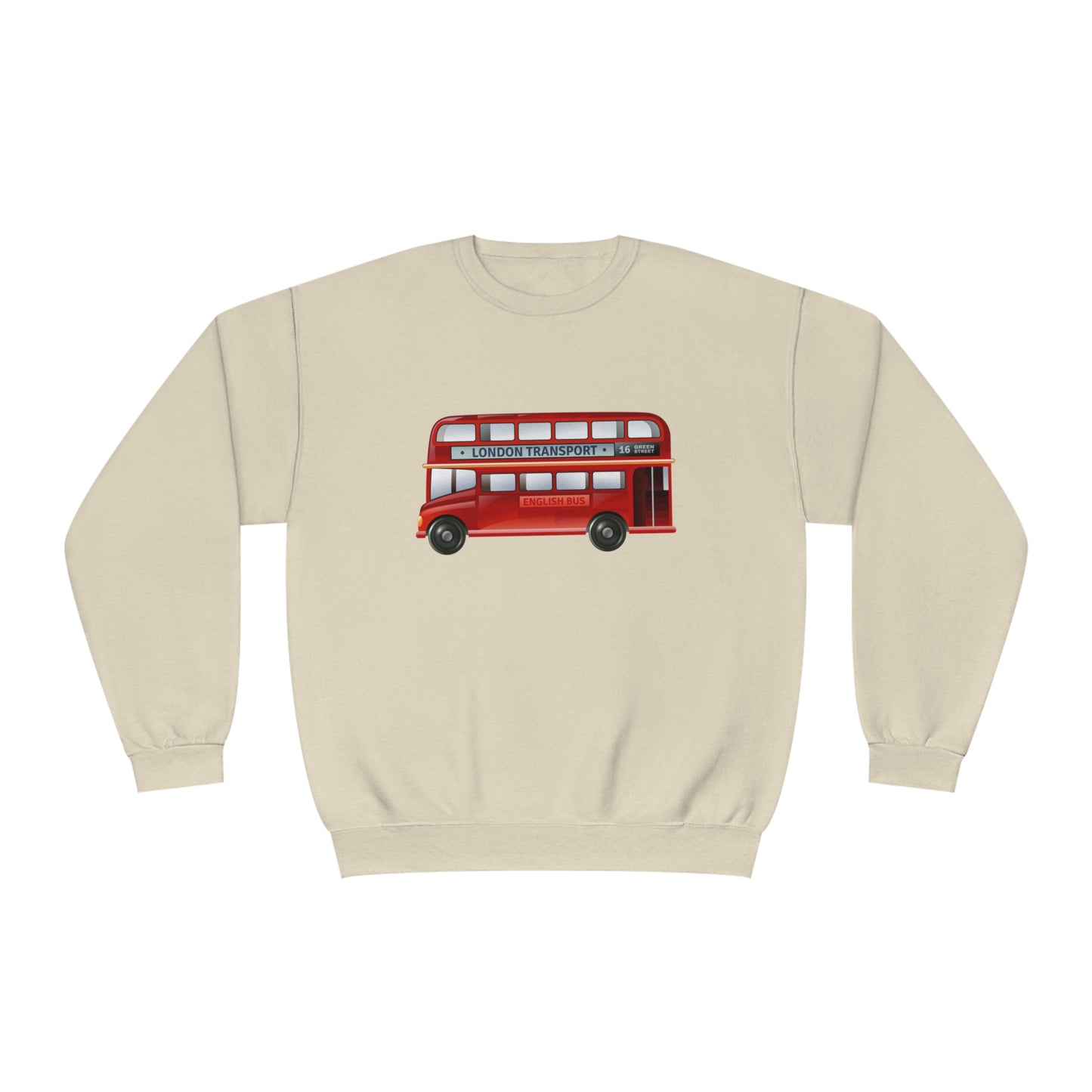 Unisex NuBlend® Crewneck Sweatshirt - London Transport English Bus Iconic Red Double-Decker