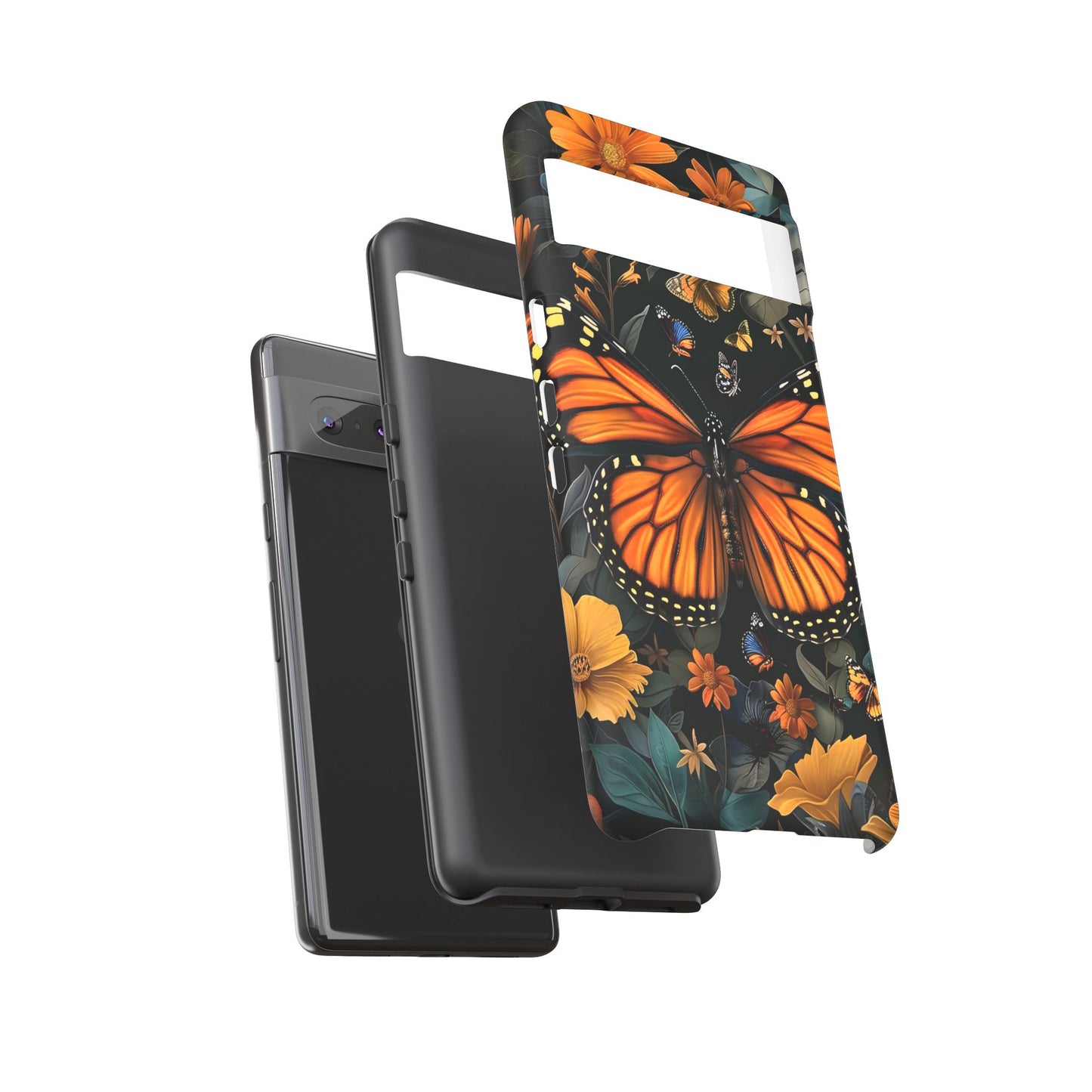 Monarch Butterfly Phone Case, Tough Cases, Nature Lover Gift, Floral Mobile Cover, Eco-Friendly Phone Accessory, Butterfly Design