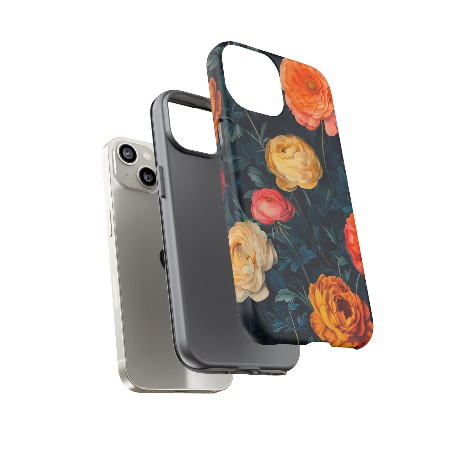 Floral Phone Case - Tough Cases, Stylish Protection, Gift for Flower Lovers, Customizable Cover, Floral Design Mobile Accessory