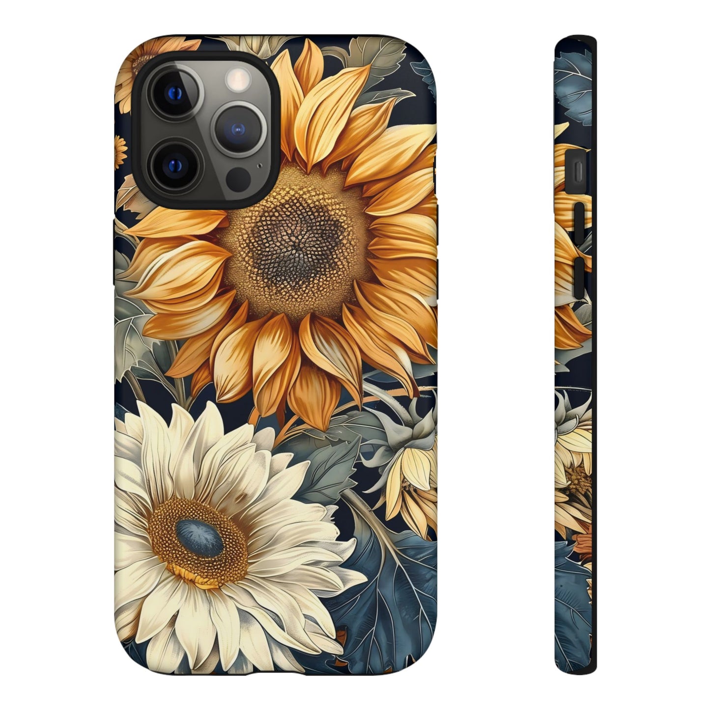 Sunflower Phone Case, Floral Tough Phone Cover, Gift for Nature Lovers, Phone Accessories, Sunflower Gifts
