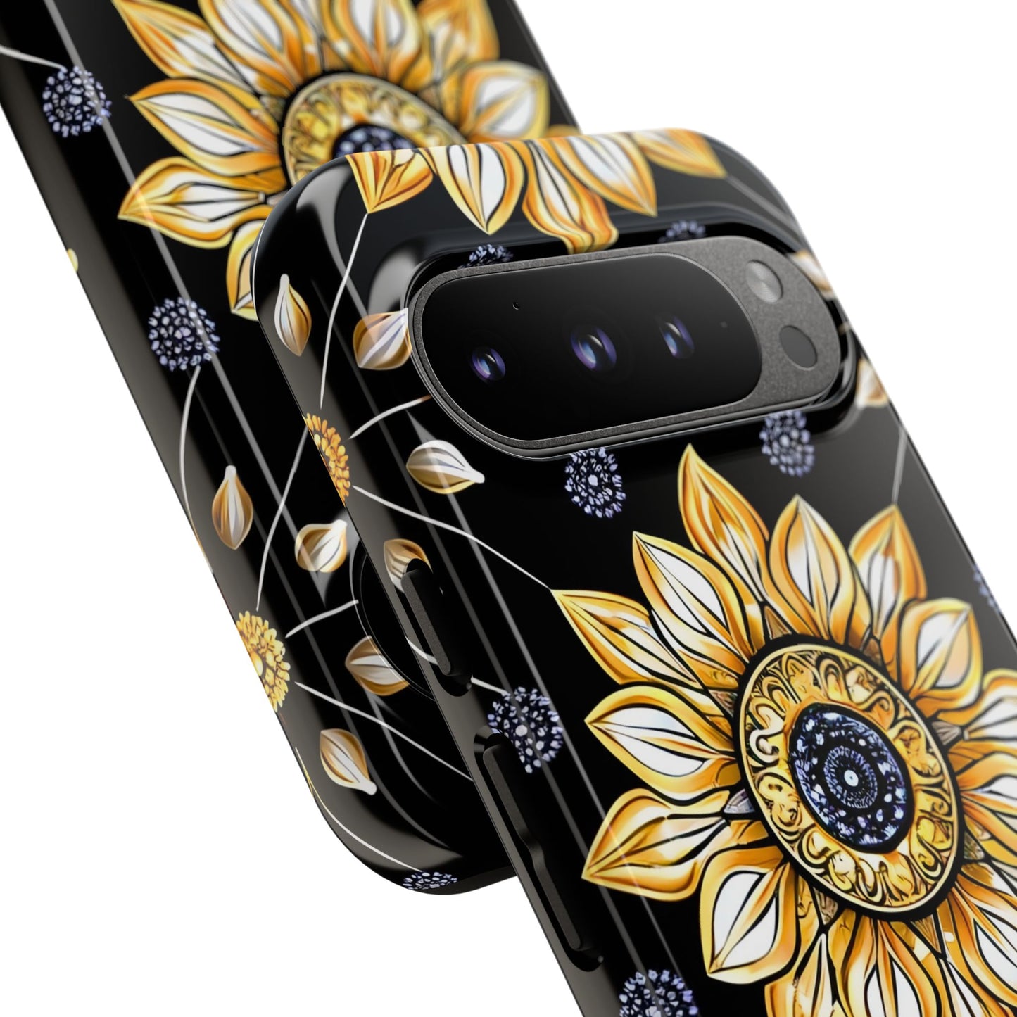 Floral Phone Case with Mandala Design, Tough Cases for iPhone & Samsung, Boho Style, Gift for Her, Unique Accessories