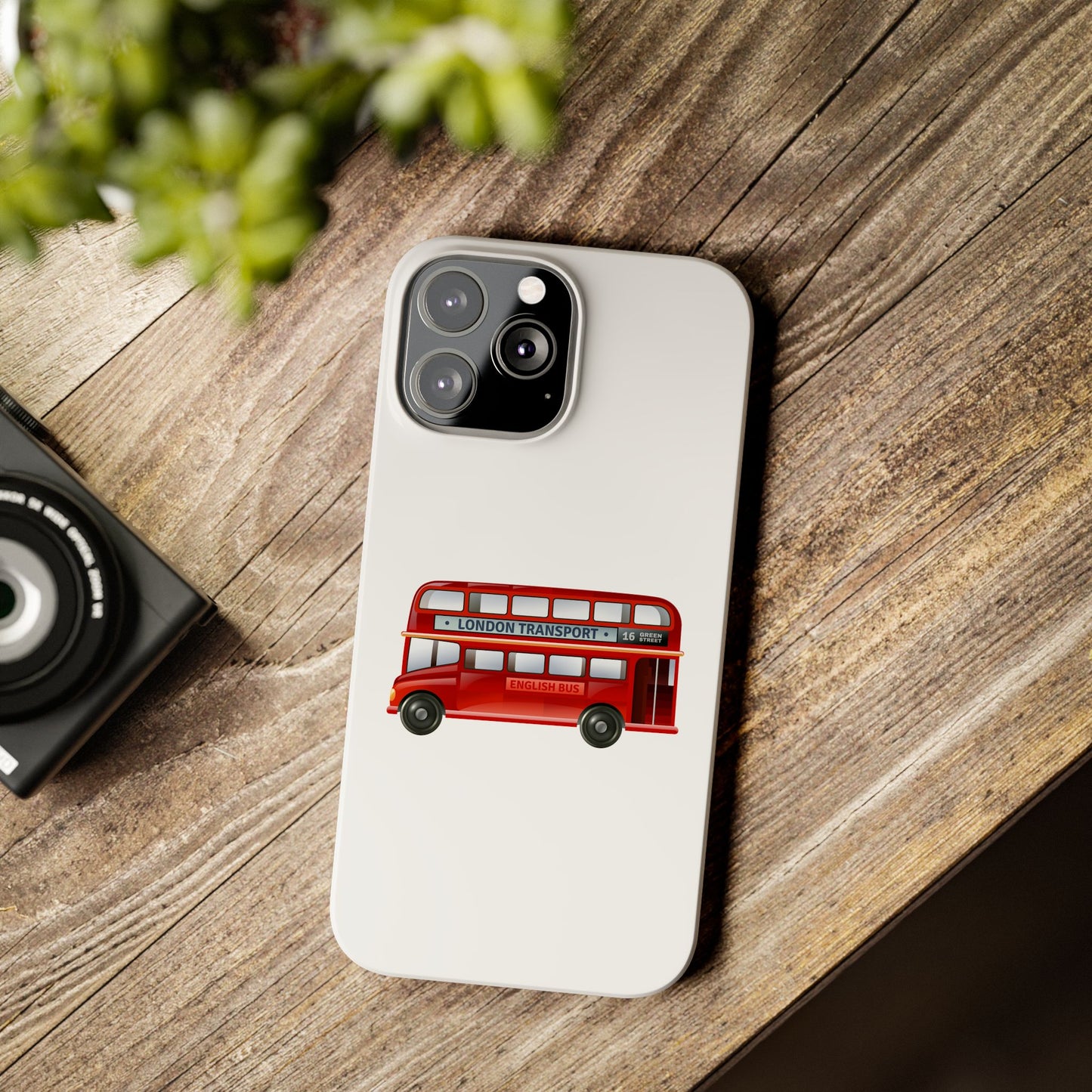 Vintage London Bus Phone Cases | Slim Phone Cover, London Gifts, Travel Accessories, Unique Phone Case, Bus Lover Gift