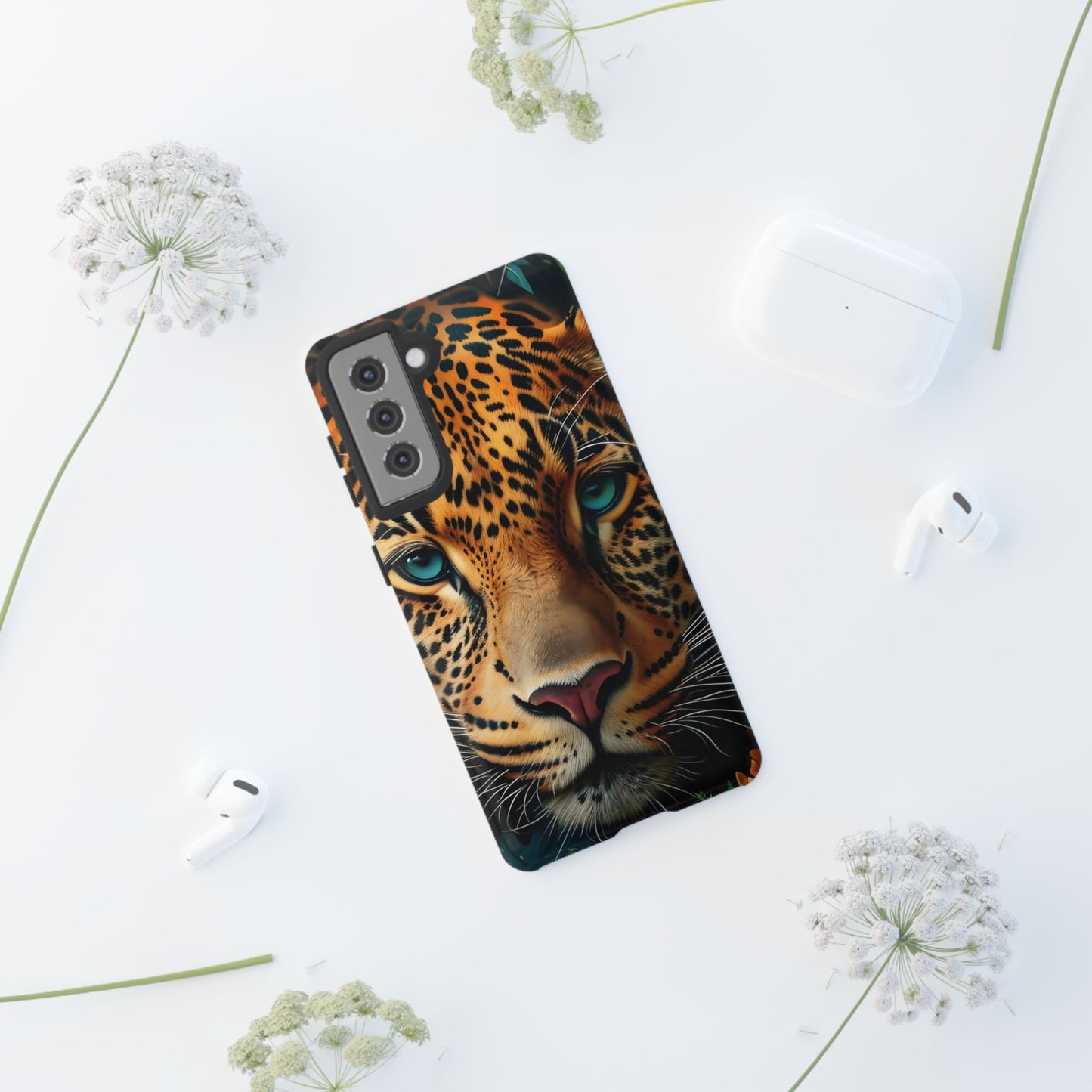 Leopard Print Phone Case, Tough Cases for Animal Lovers, Unique Phone Cover Gift, Stylish Tech Accessory, Wild Animal Art