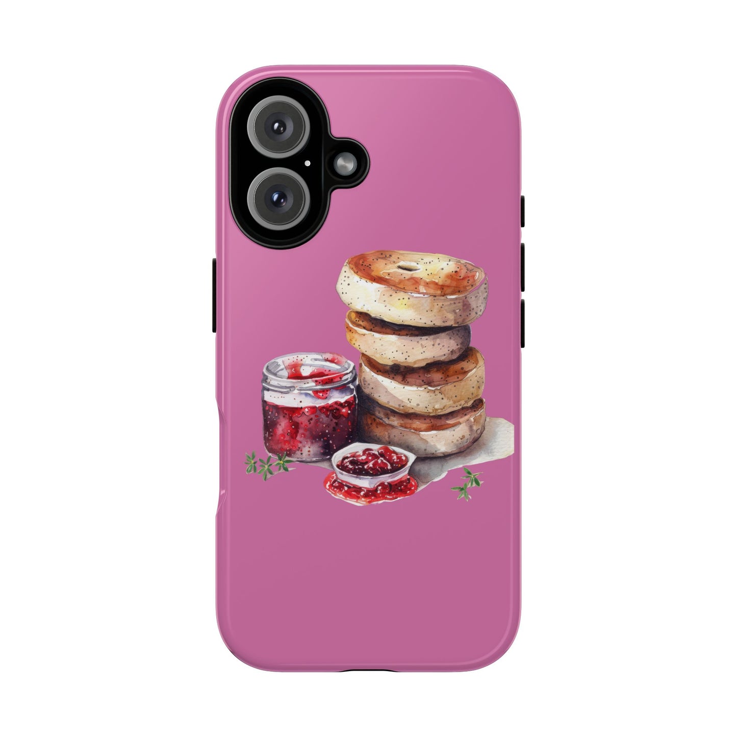 Cute Bagel Phone Case, Tough Cases for Food Lovers, Unique Gifts for Foodies, Phone Accessories for Breakfast Lovers, Fun and Stylish Cases
