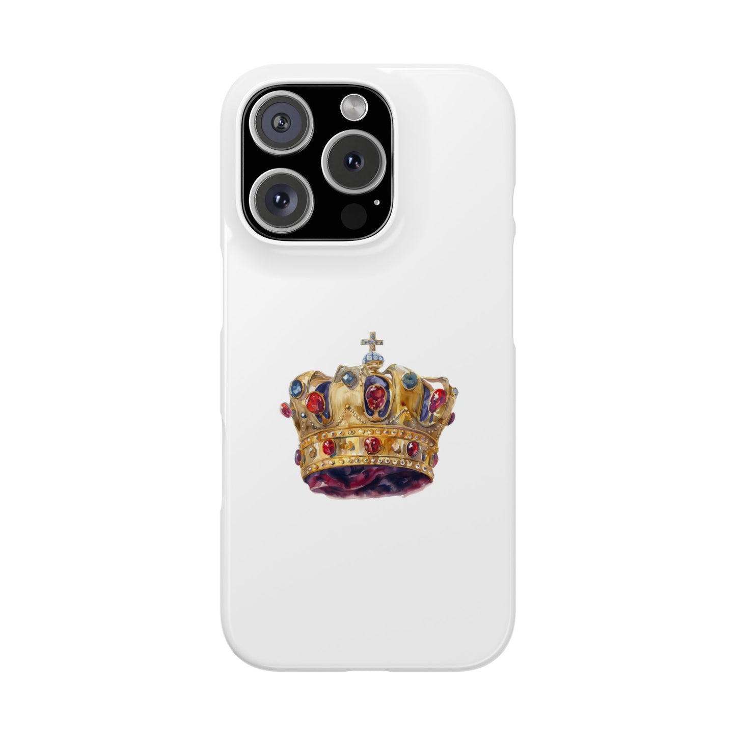 Royal Crown Slim Phone Cases | Elegant Phone Cover, Gifts for Her, Phone Accessories, Holiday Gift, Unique Design