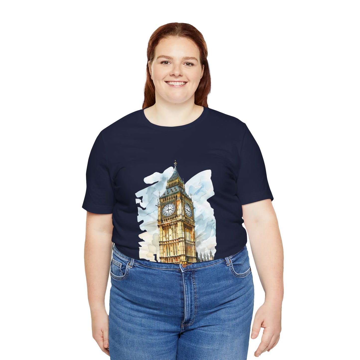 Unisex Jersey Short Sleeve Tee - Iconic Big Ben Clock Tower Design - London Landmark