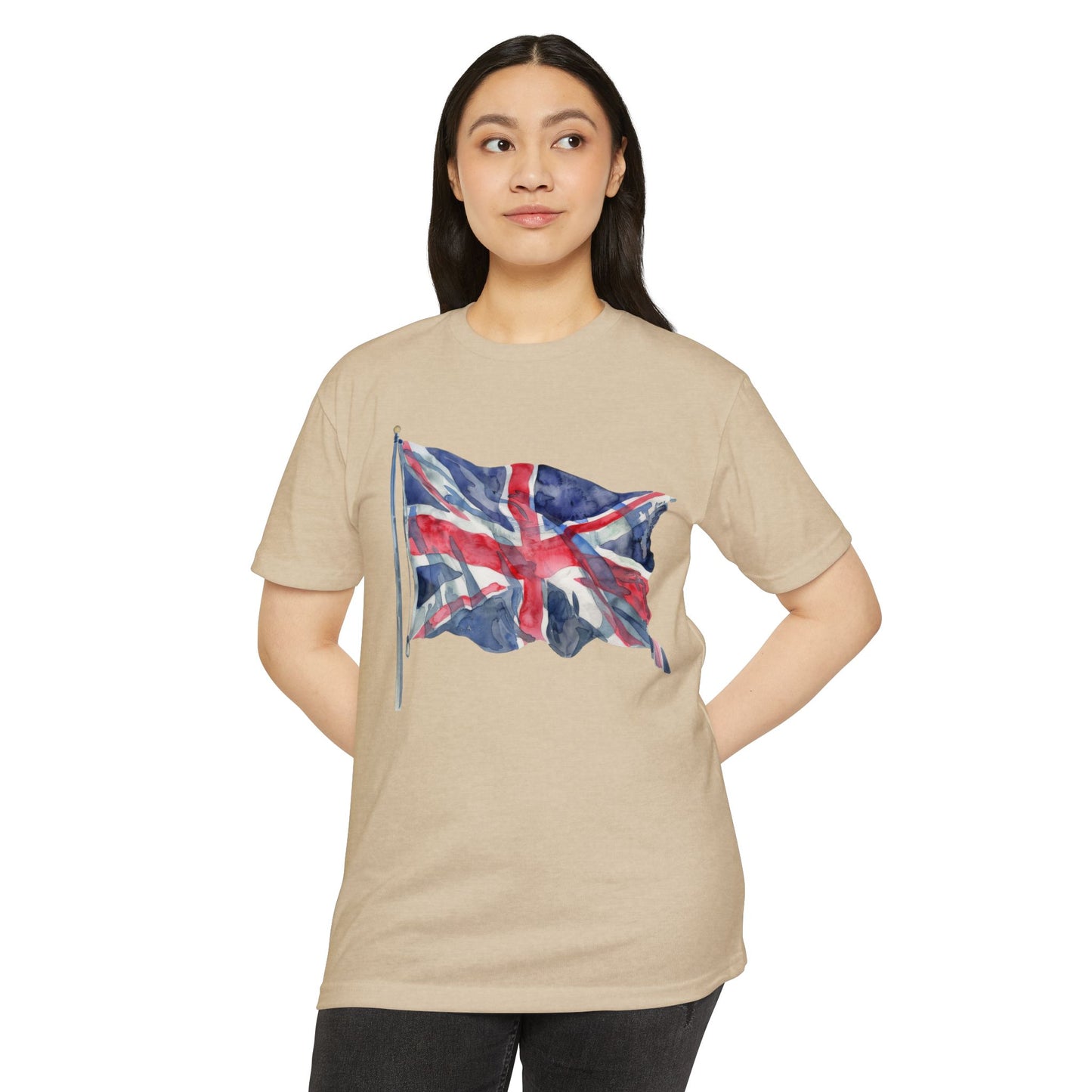 Unisex CVC Jersey T-shirt - Emblem of Unity - The British Flag