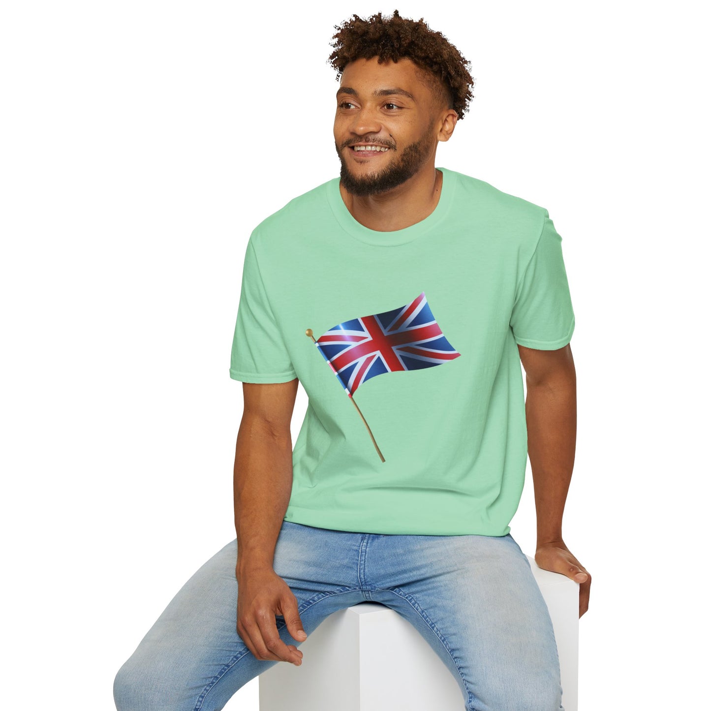 Unisex Softstyle T-Shirt - Patriotic Union Jack Flag Art