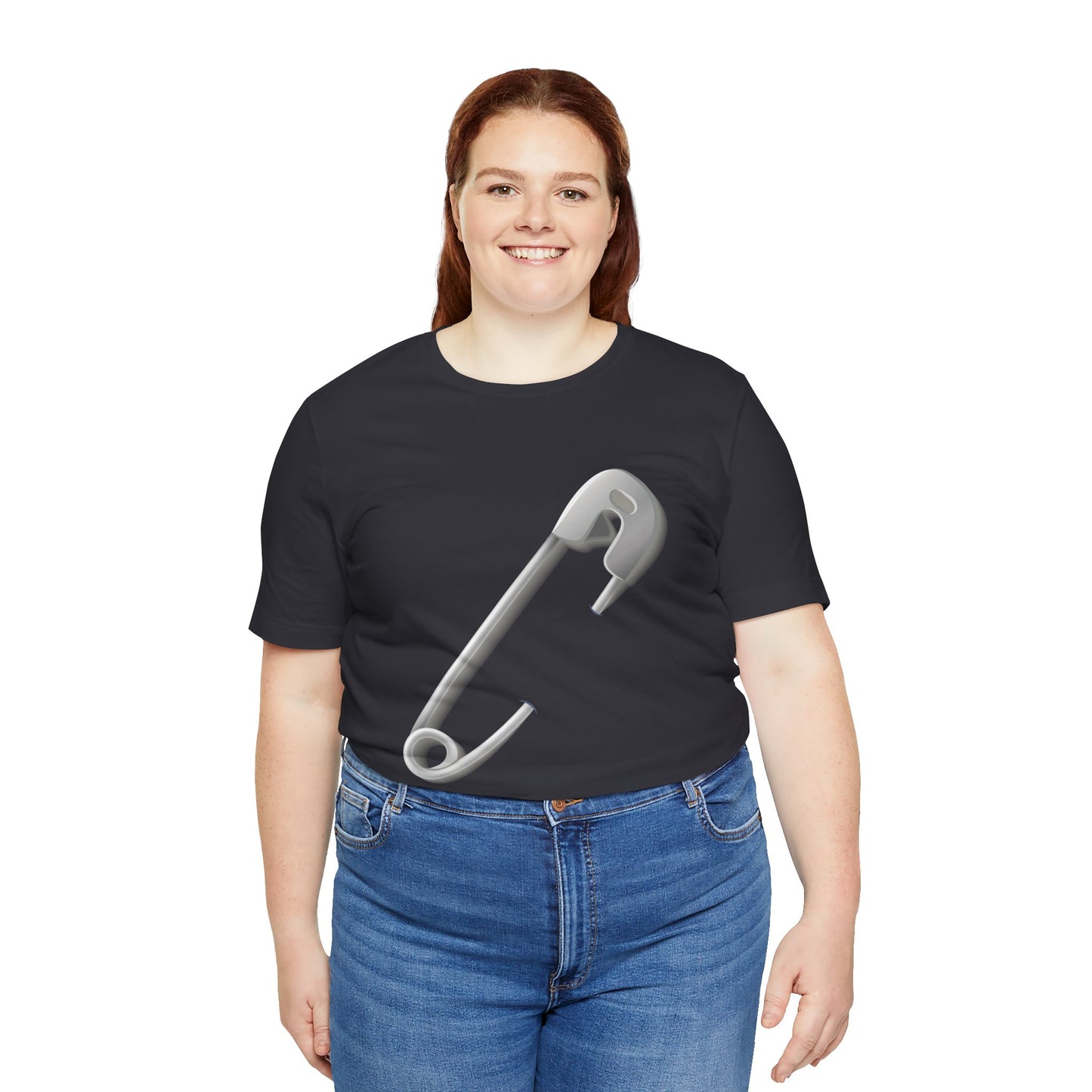 Unisex Jersey Short Sleeve Tee - Minimalist Safety Pin Design