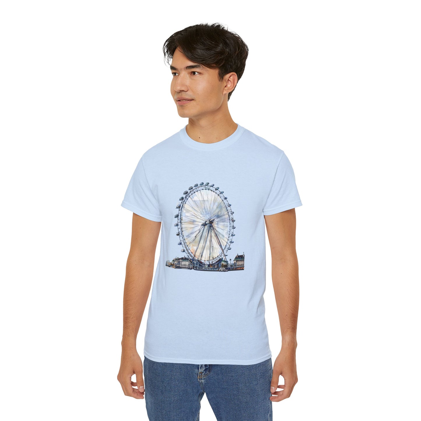 Unisex Ultra Cotton Tee - The London Eye City Views