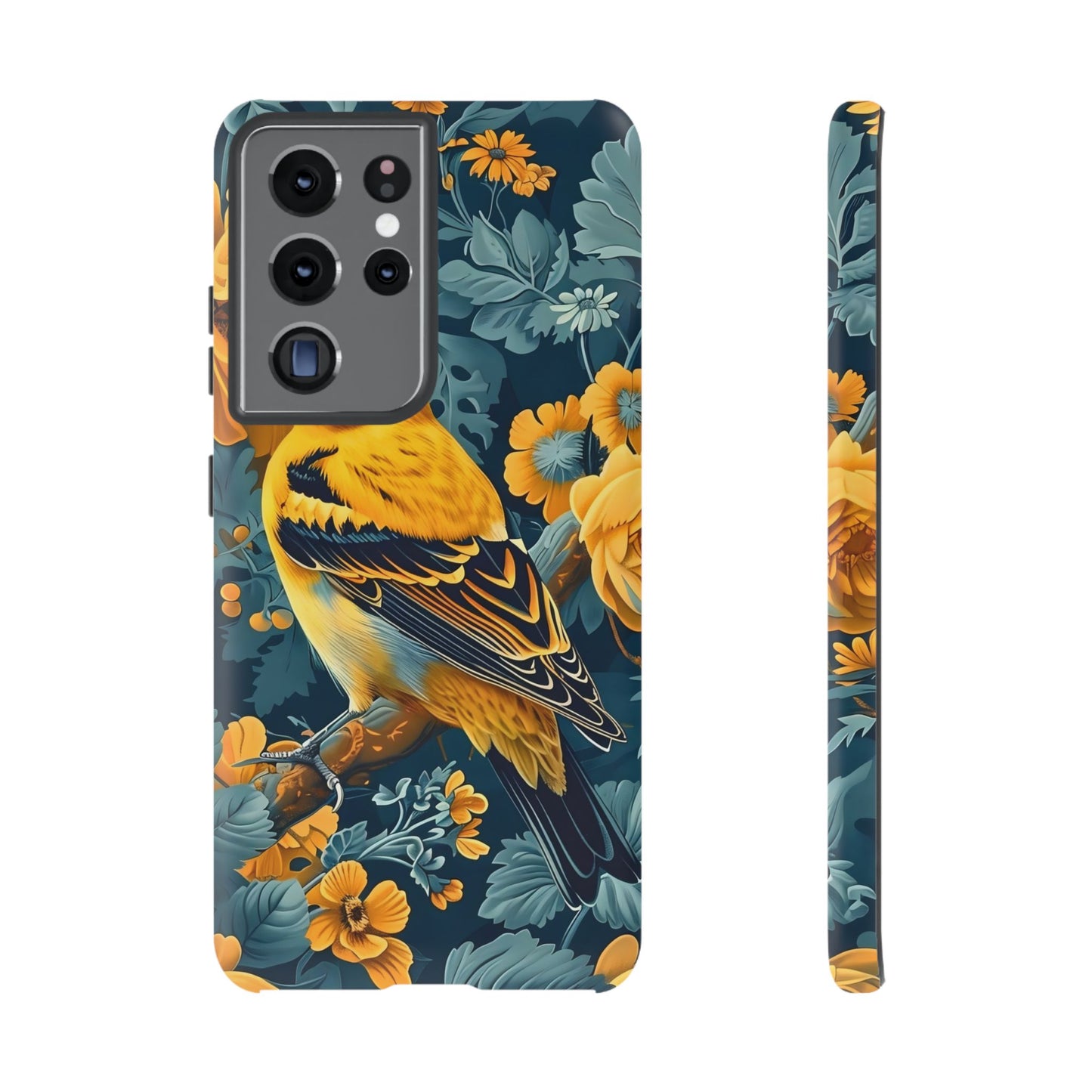 Colorful Bird Phone Case, Tough Phone Cover, Floral Phone Accessories, Nature Lover Gift, Unique Smartphone Case, Birthday Present