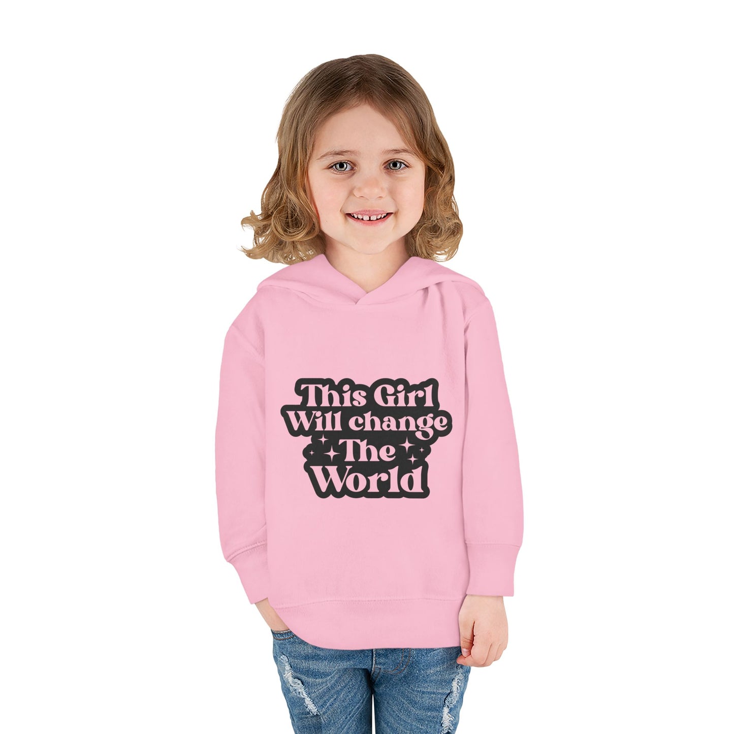 Inspirational Toddler Hoodie - "This Girl Will Change The World"