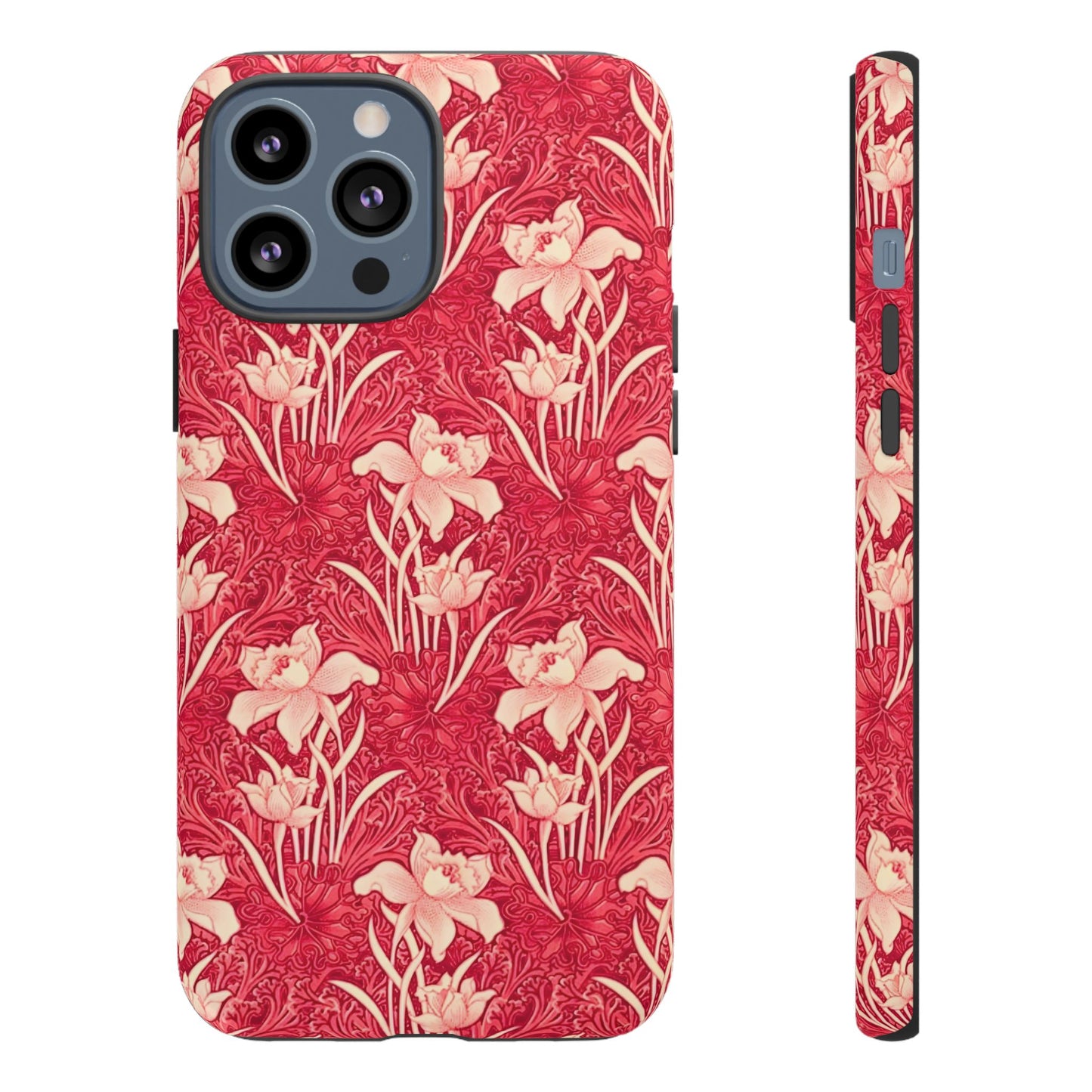 Floral Tough Phone Case - Durable, Stylish Accessory, Perfect Gift for Her, Floral Pattern, Customizable, Ideal for Daily Use