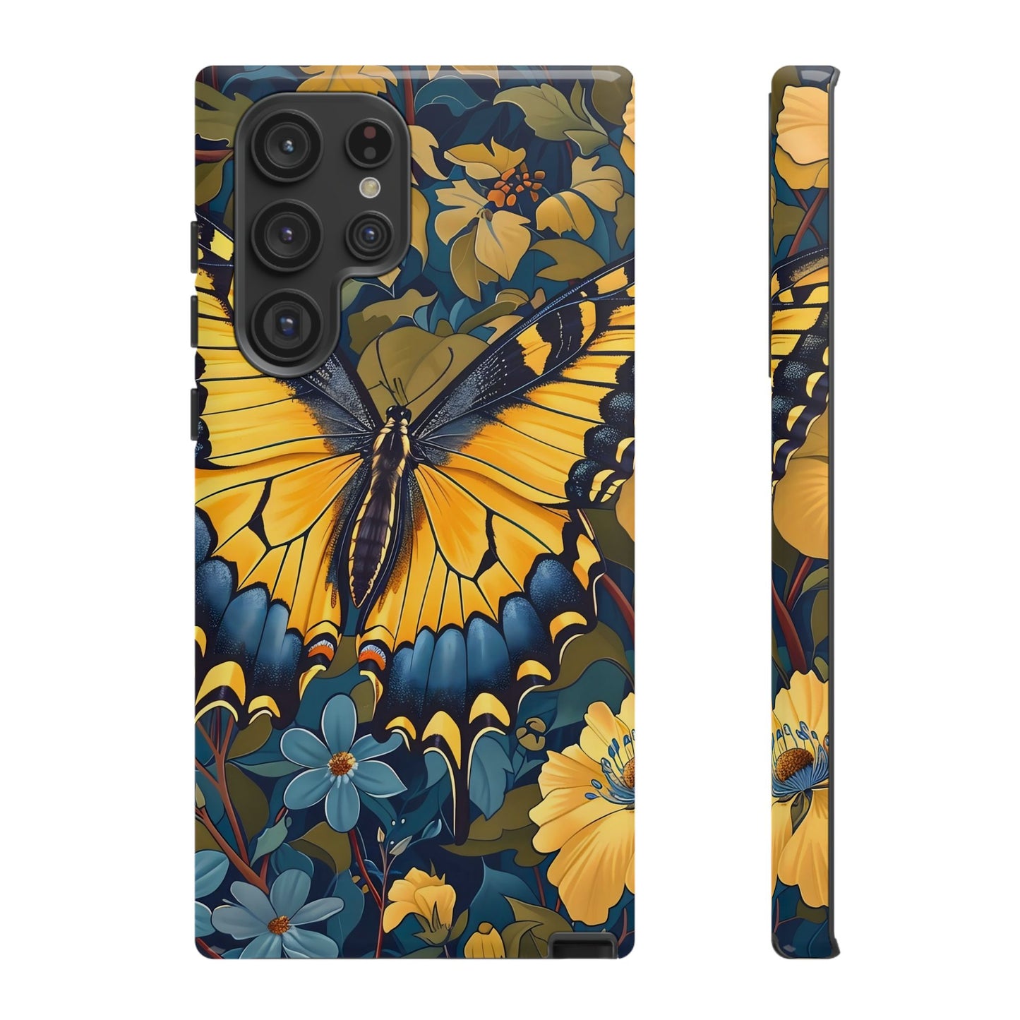 Colorful Butterfly Phone Case, Floral Design, Tough Cases, Protective Cover, Gifts for Nature Lovers, Birthday Present