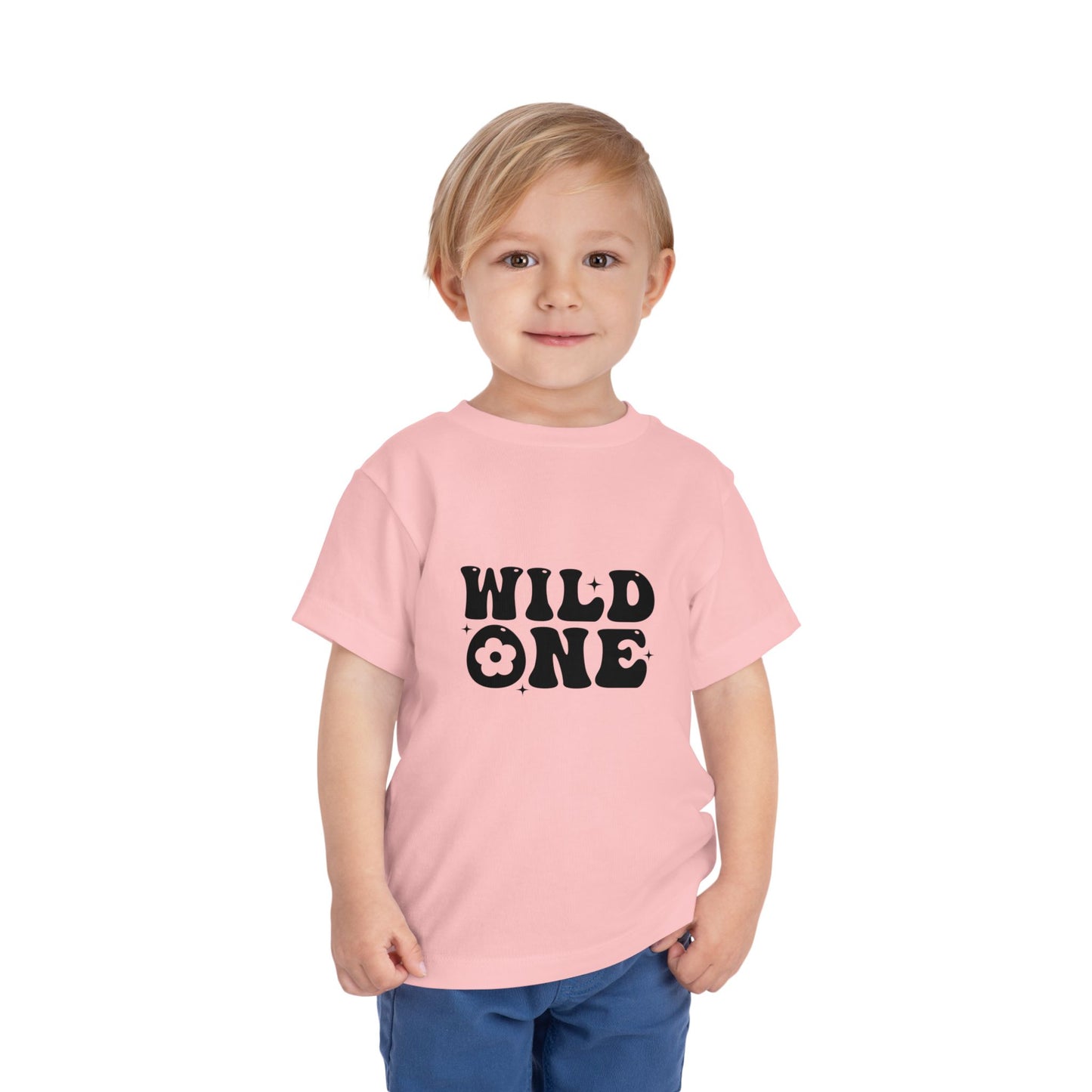 Toddler Short Sleeve Tee – Wild One Boho Adventure Quote Design - Perfect for Young Adventurers