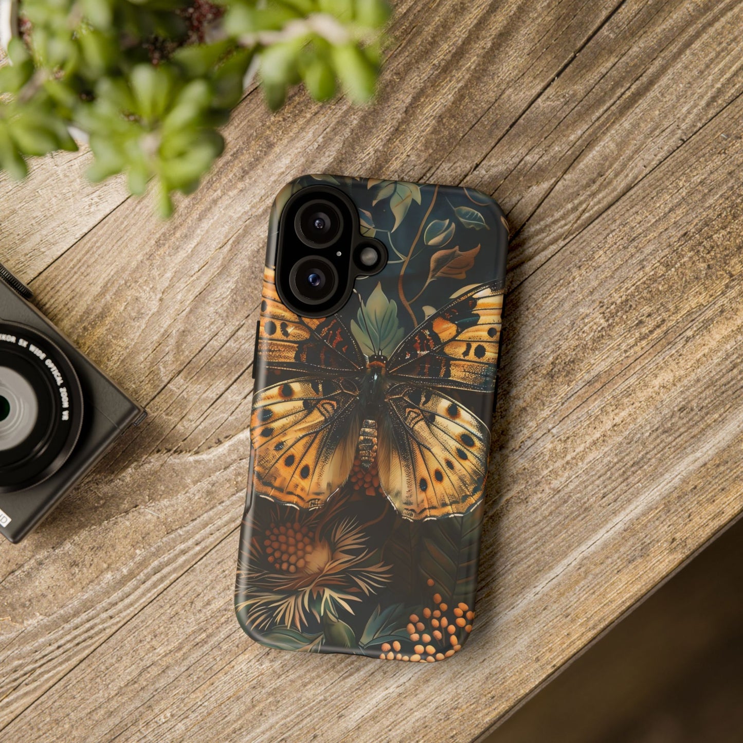 Butterfly Floral Phone Case, Tough Cases, Protective Cover, Unique Gift, Nature Lover, Art Print, Spring Decor