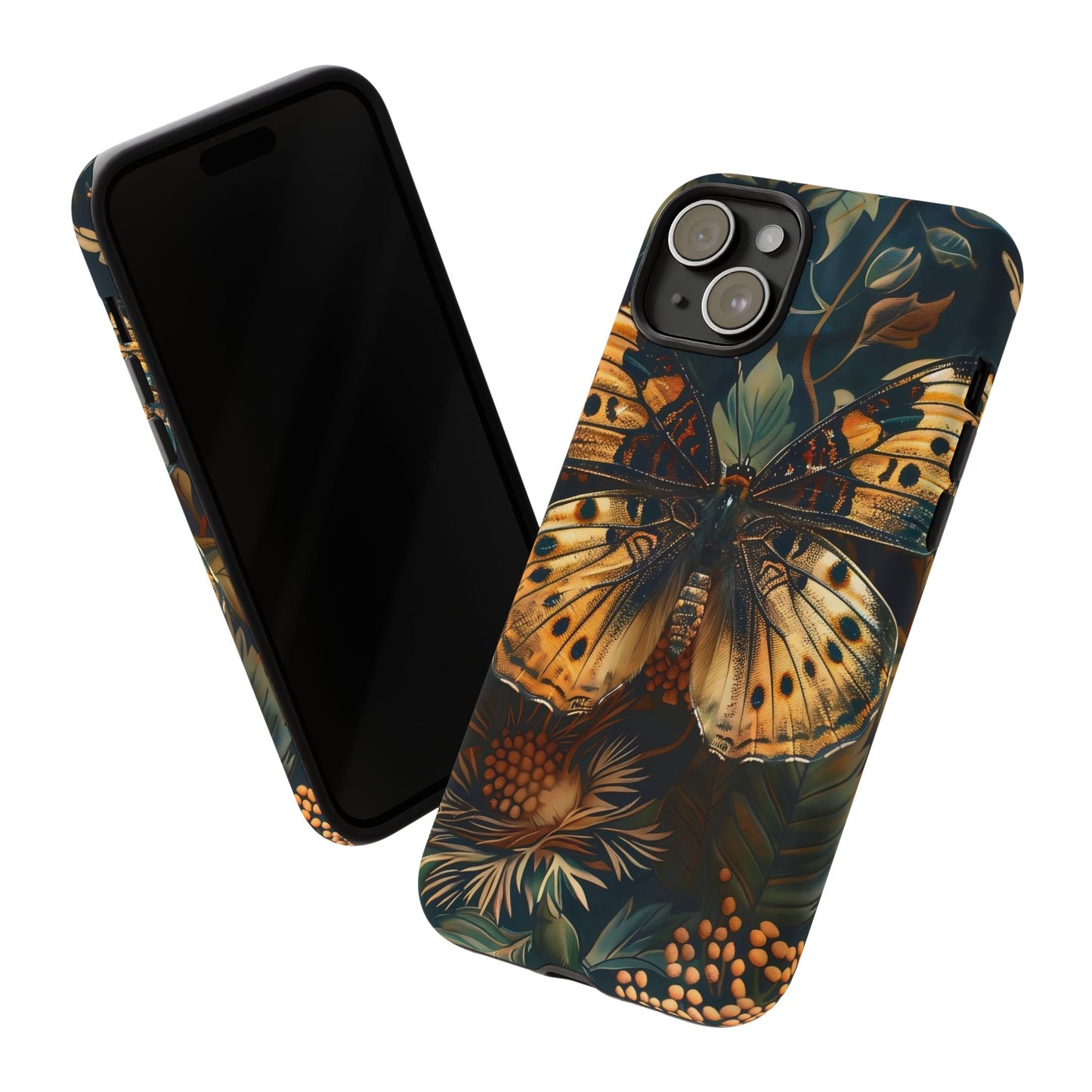 Butterfly Floral Phone Case, Tough Cases, Protective Cover, Unique Gift, Nature Lover, Art Print, Spring Decor