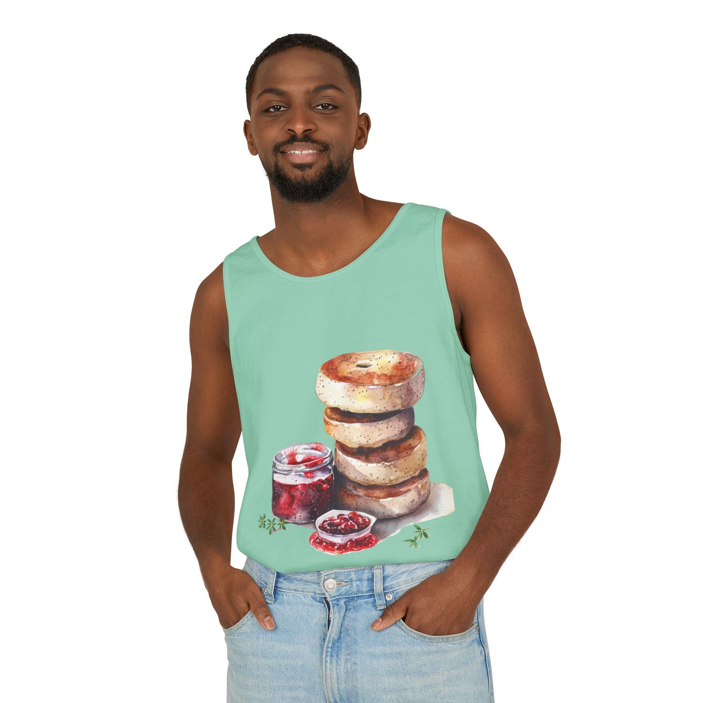 Unisex Garment-Dyed Tank Top - British Food - Savory Classics and Traditional Delights