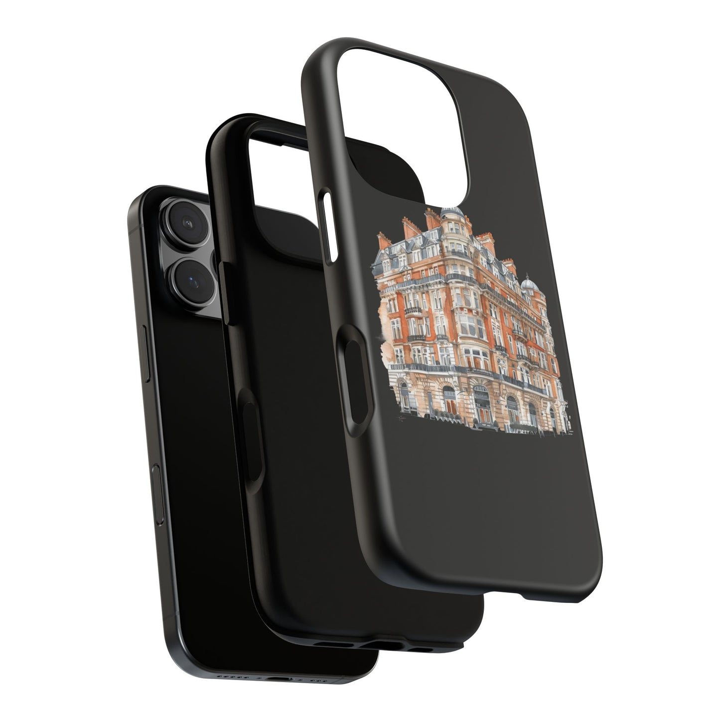 Cityscape Phone Case, Tough Phone Cover, Urban Art Case, Vintage Architecture Design, Gift for Travelers, Stylish Phone Accessory